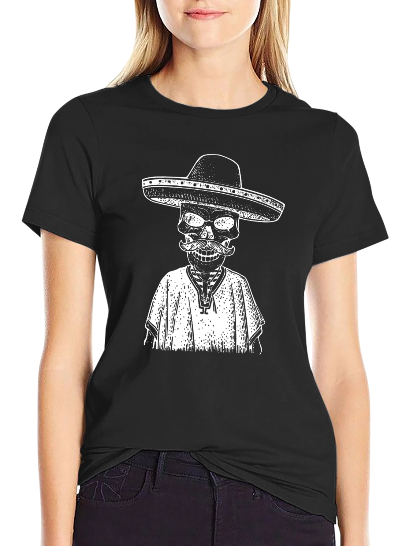 Day of the Dead Skeleton T-Shirt - Black