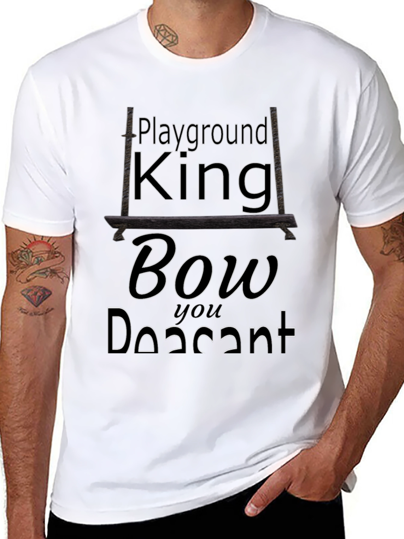 Playground King Bow You Decant Mens T-Shirt