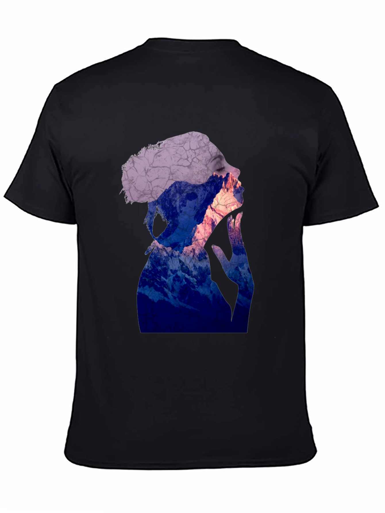 Abstract Silhouette Graphic Tee - Trendy Mens T-Shirt