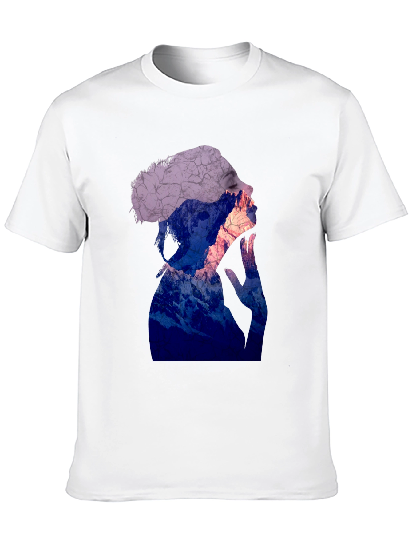 Abstract Silhouette Graphic Tee - Trendy Mens T-Shirt