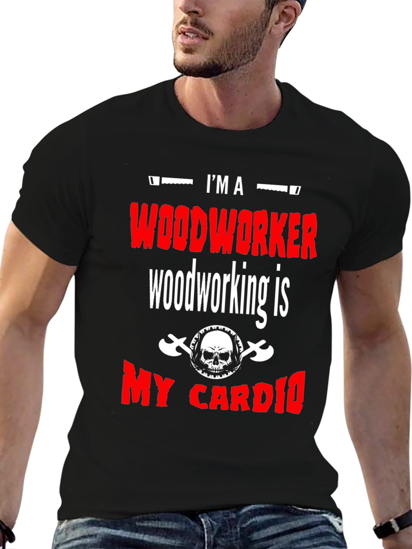 Woodworker My Cardio Black T-Shirt