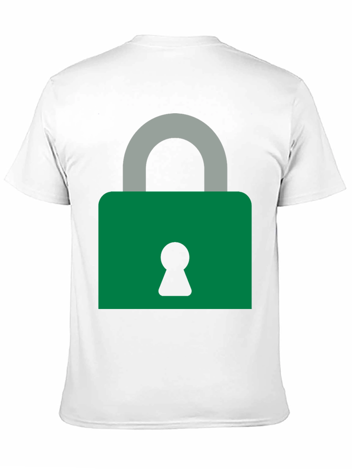 Modern Padlock Graphic T-Shirt - Black
