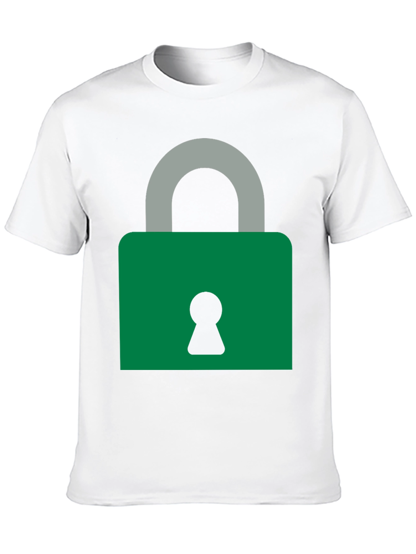 Modern Padlock Graphic T-Shirt - Black