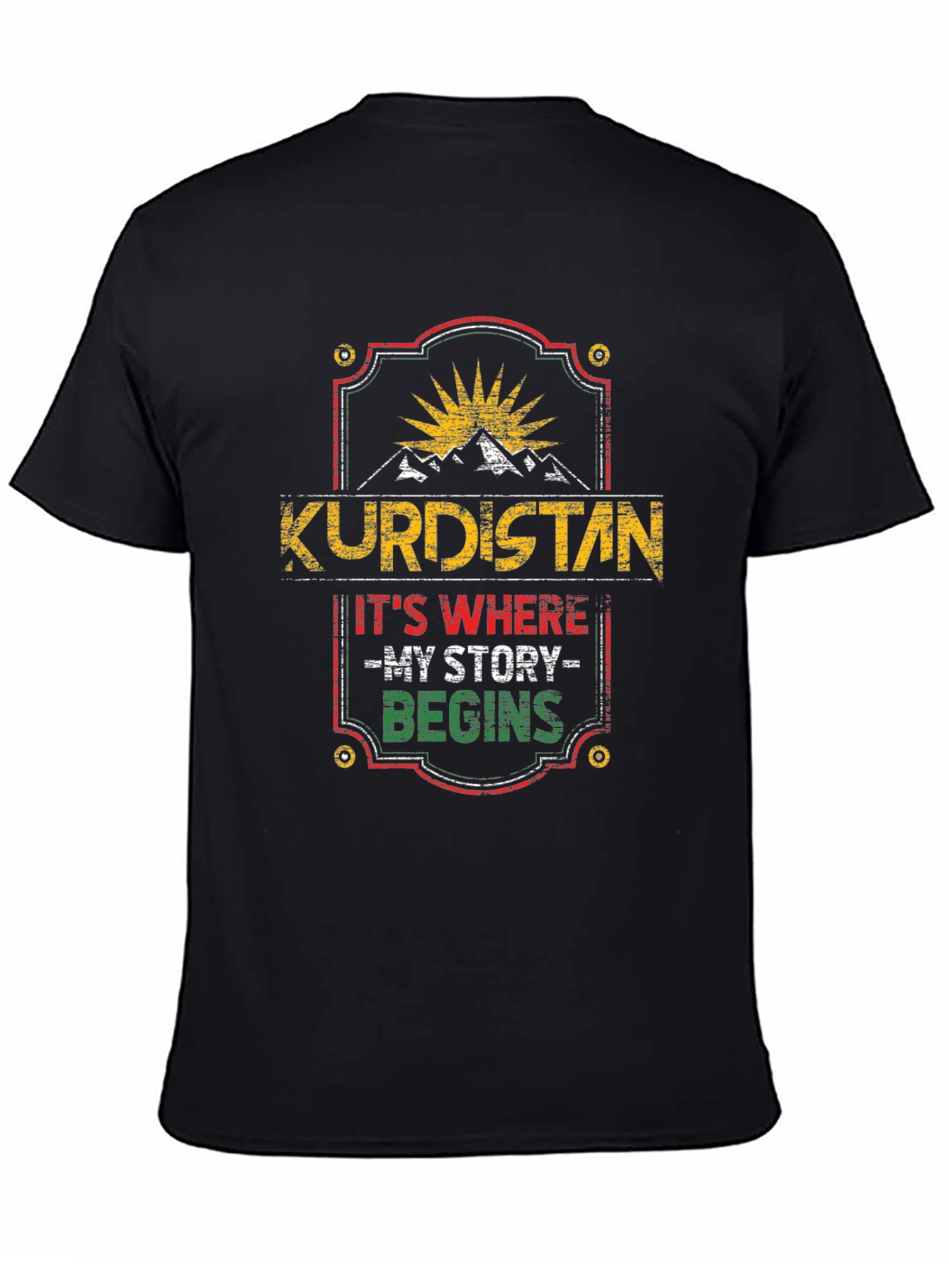 Kurdistan Its Where My Story Begins Black T-Shirt