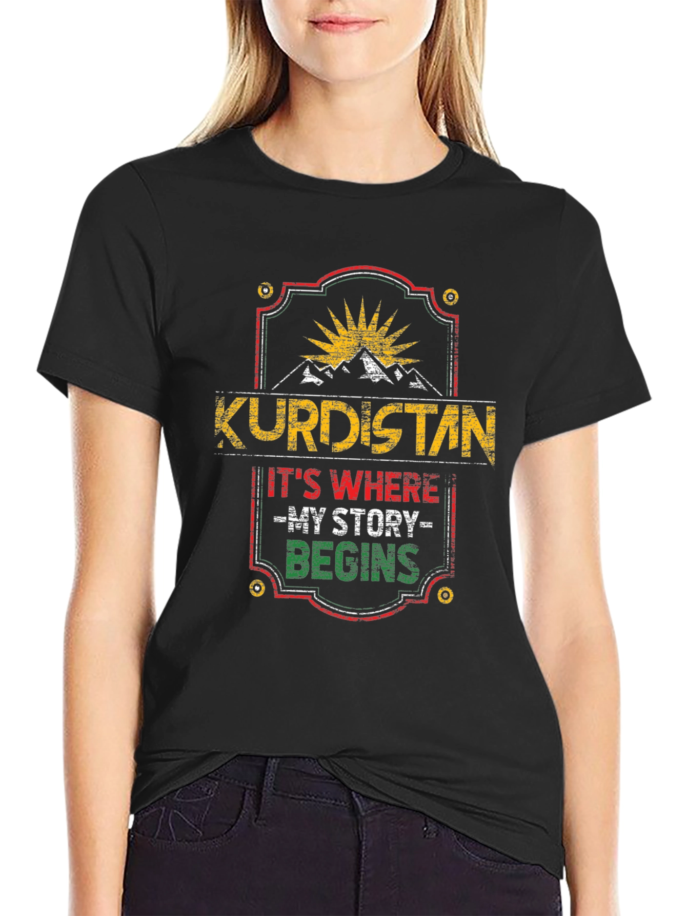 Kurdistan Its Where My Story Begins Black T-Shirt