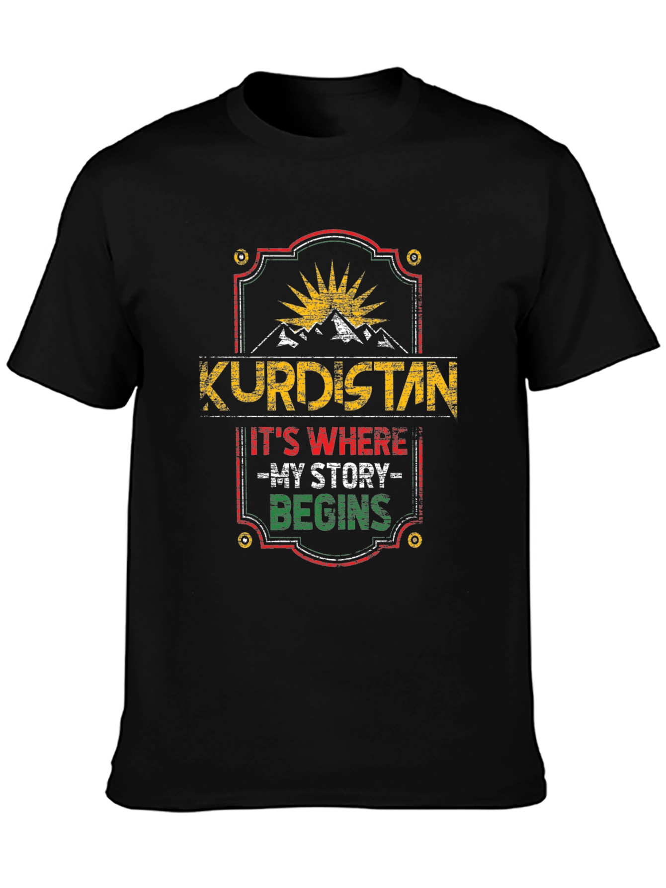 Kurdistan Its Where My Story Begins Black T-Shirt