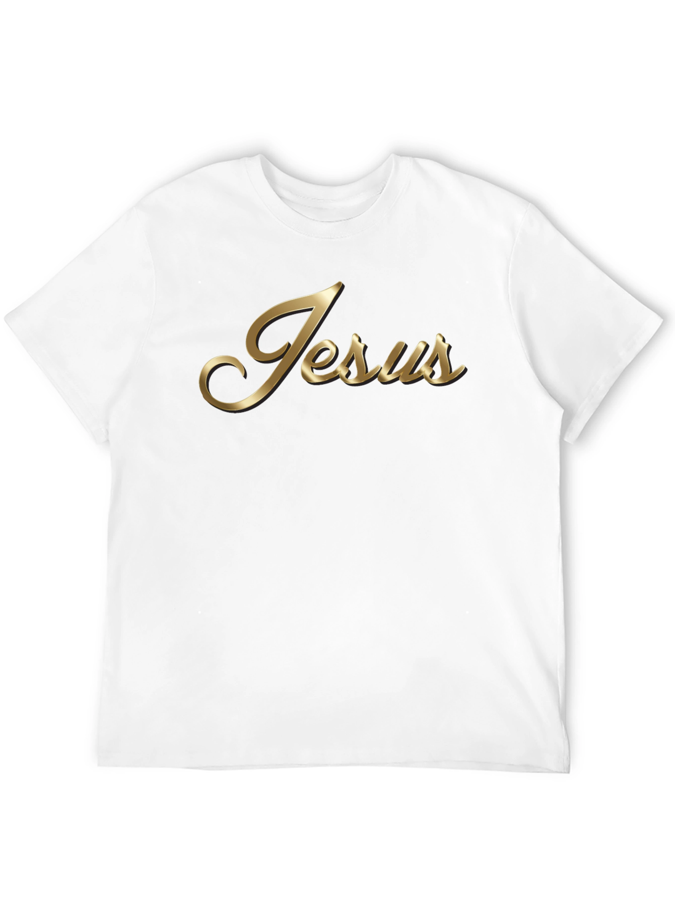 Jesus Gold Script Black T-Shirt
