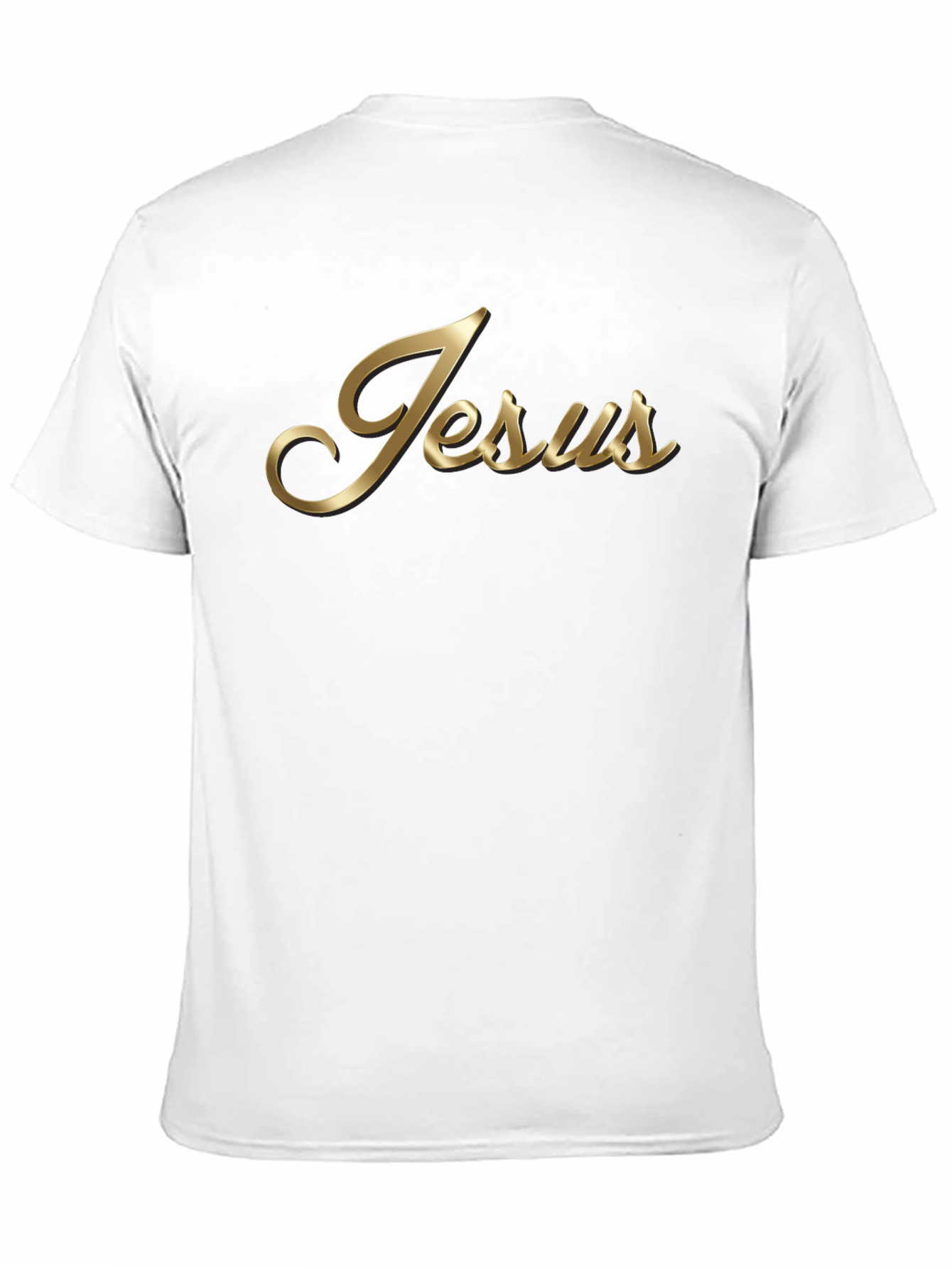 Jesus Gold Script Black T-Shirt