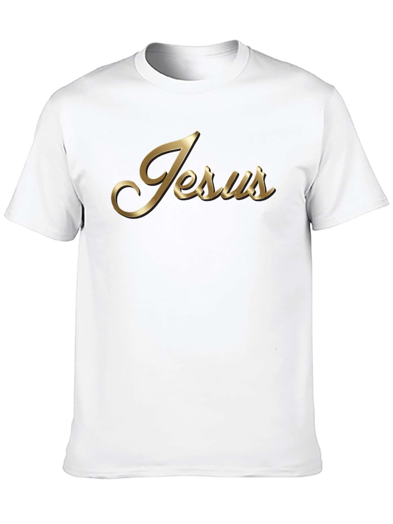 Jesus Gold Script Black T-Shirt