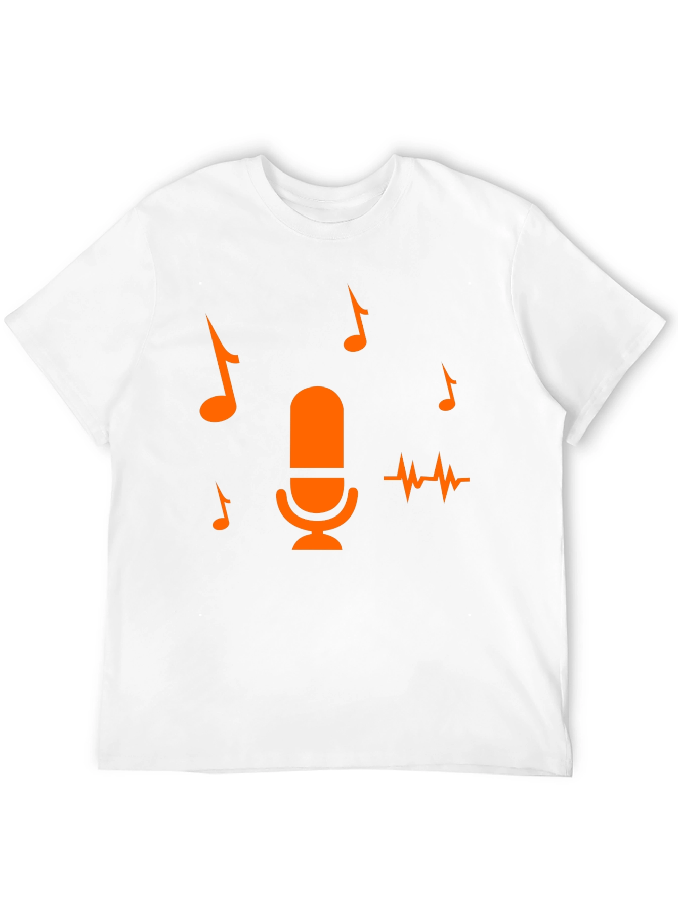 Music Lover Tee: Microphone & Notes Graphic T-Shirt