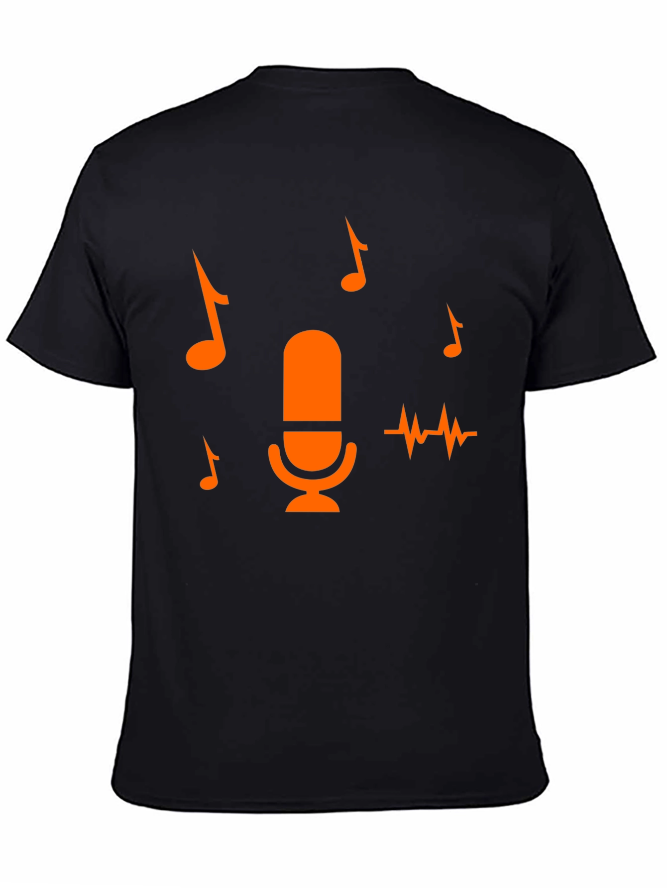 Music Lover Tee: Microphone & Notes Graphic T-Shirt