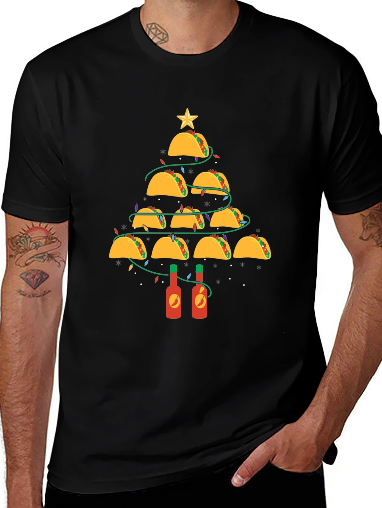 Taco Christmas Tree Graphic Tee