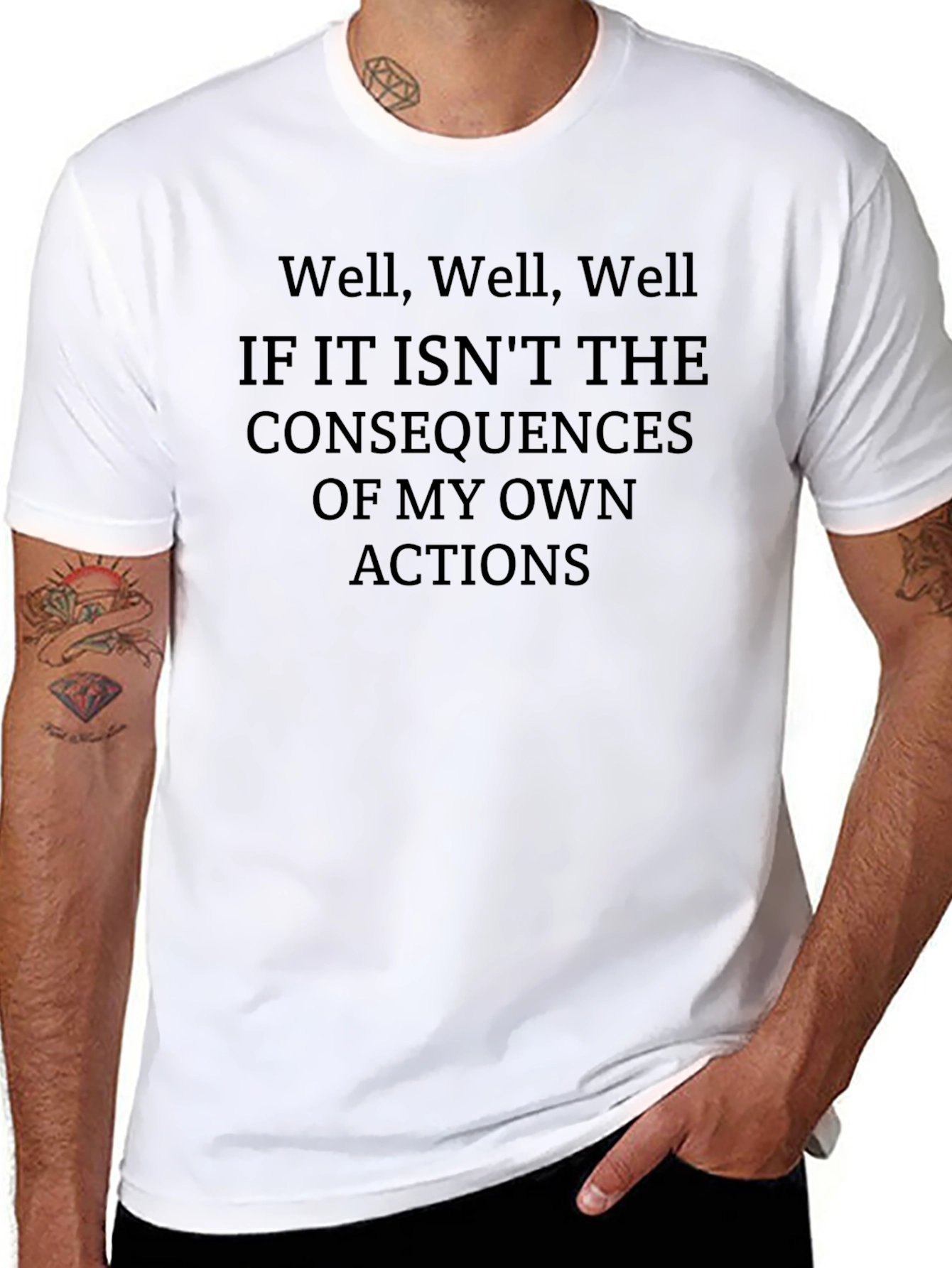 Consequences of My Actions Black T-Shirt