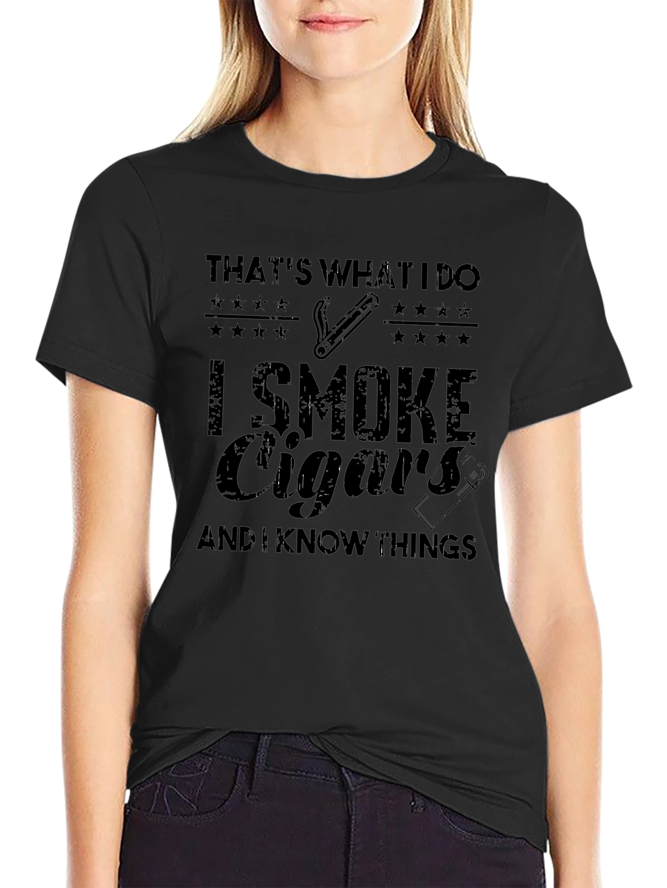 I Smoke Cigars & Know Things Graphic Tee