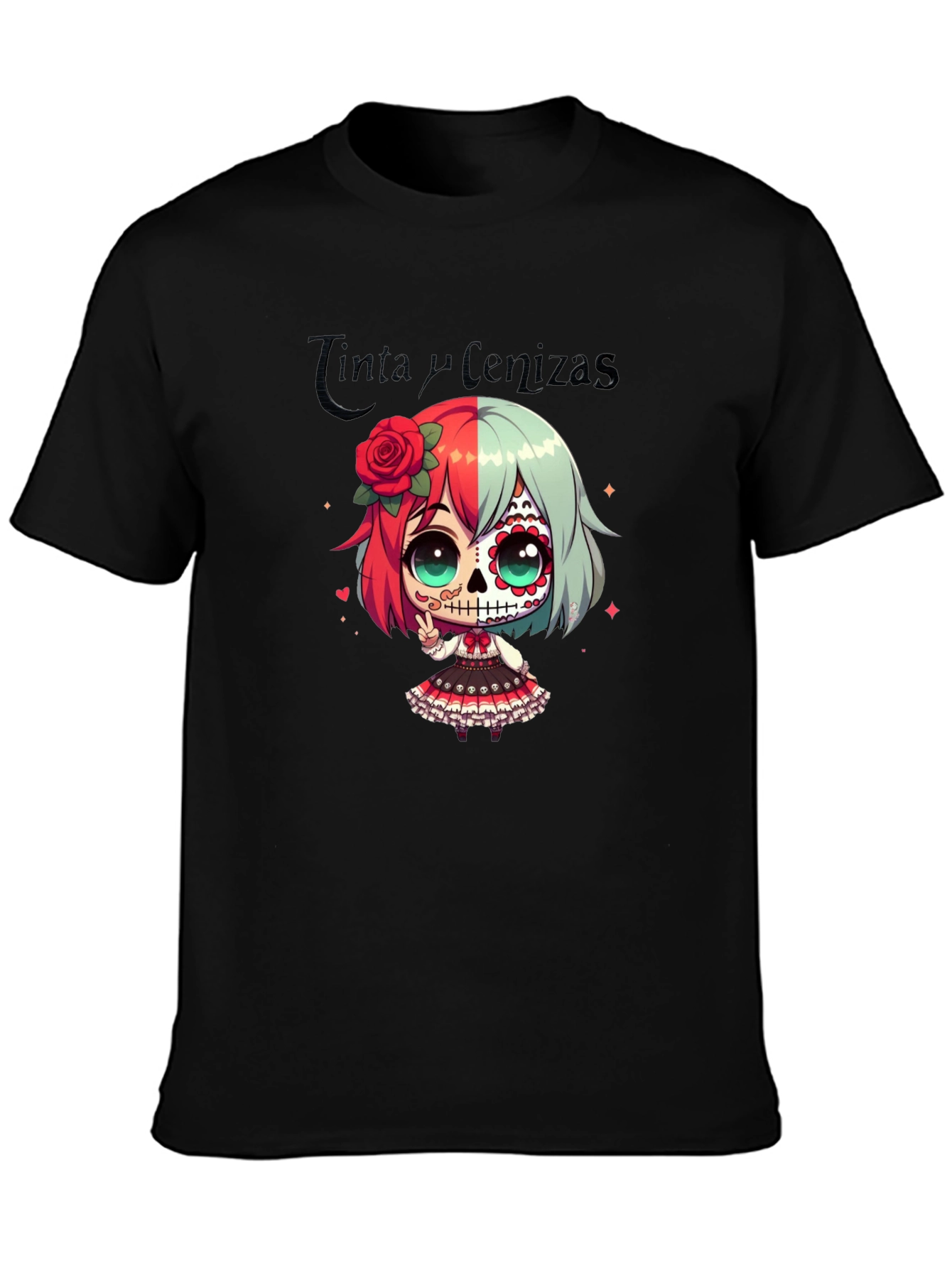 Sugar Skull Girl Anime T-Shirt