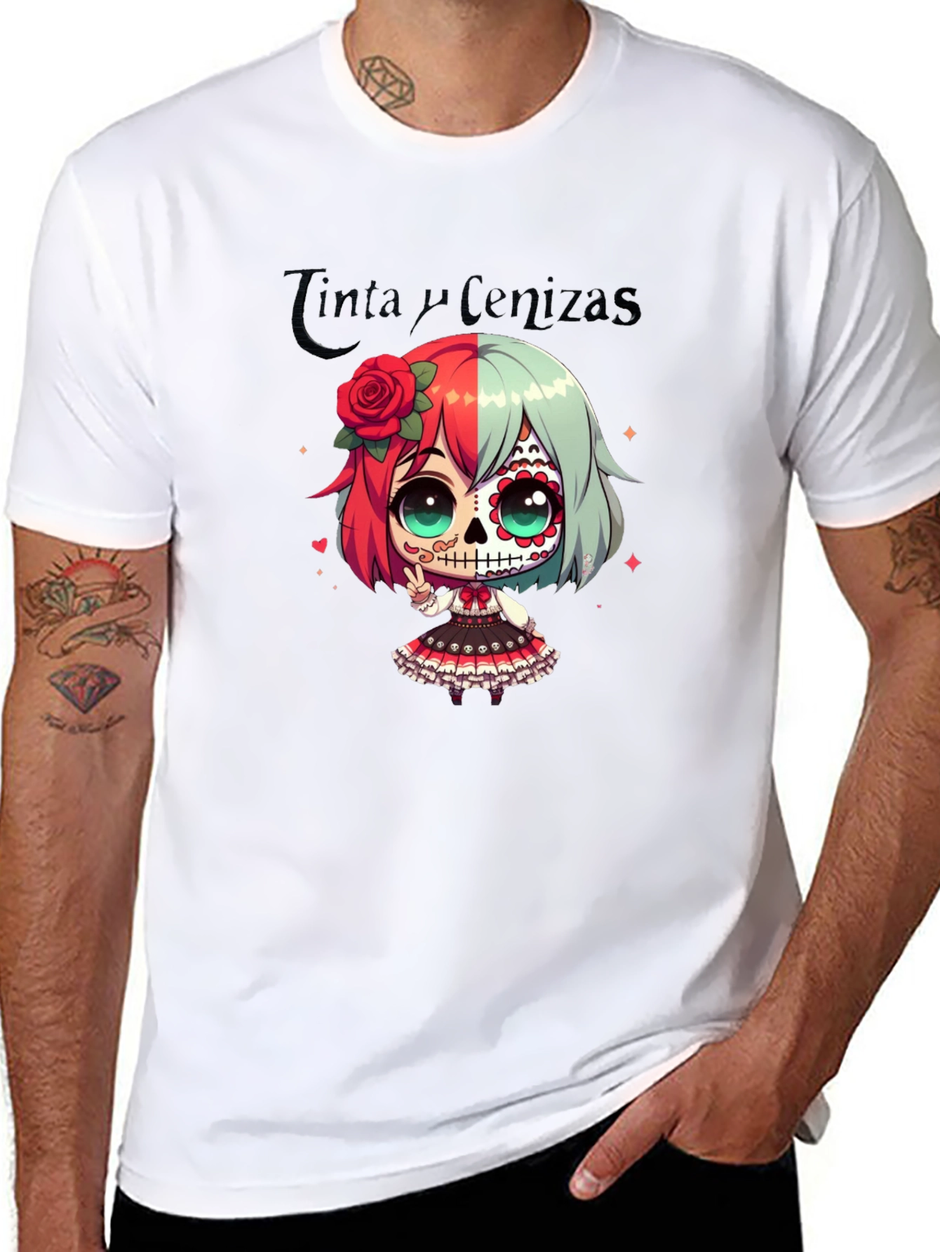 Sugar Skull Girl Anime T-Shirt