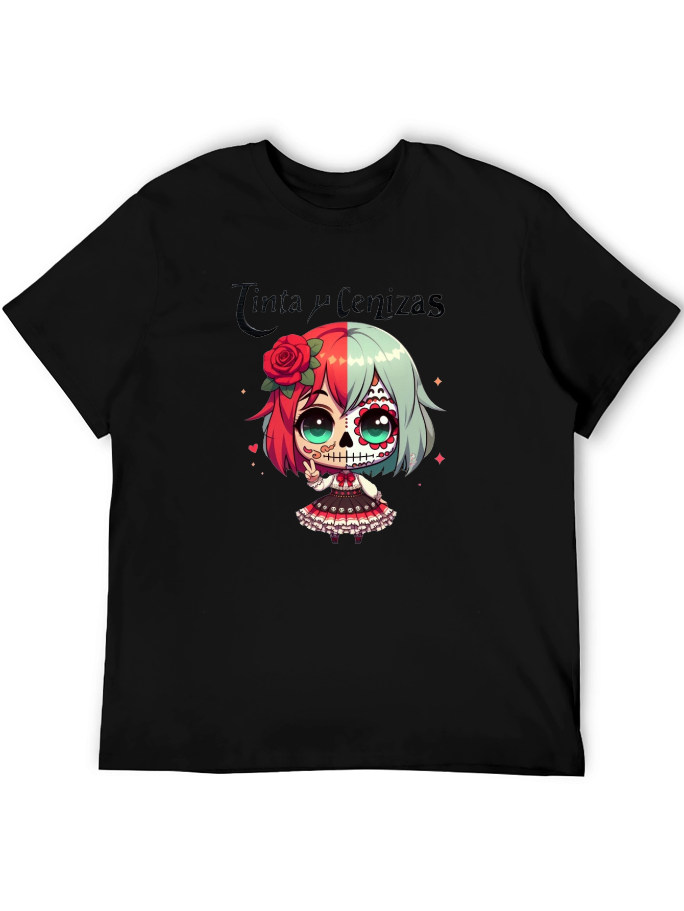 Sugar Skull Girl Anime T-Shirt