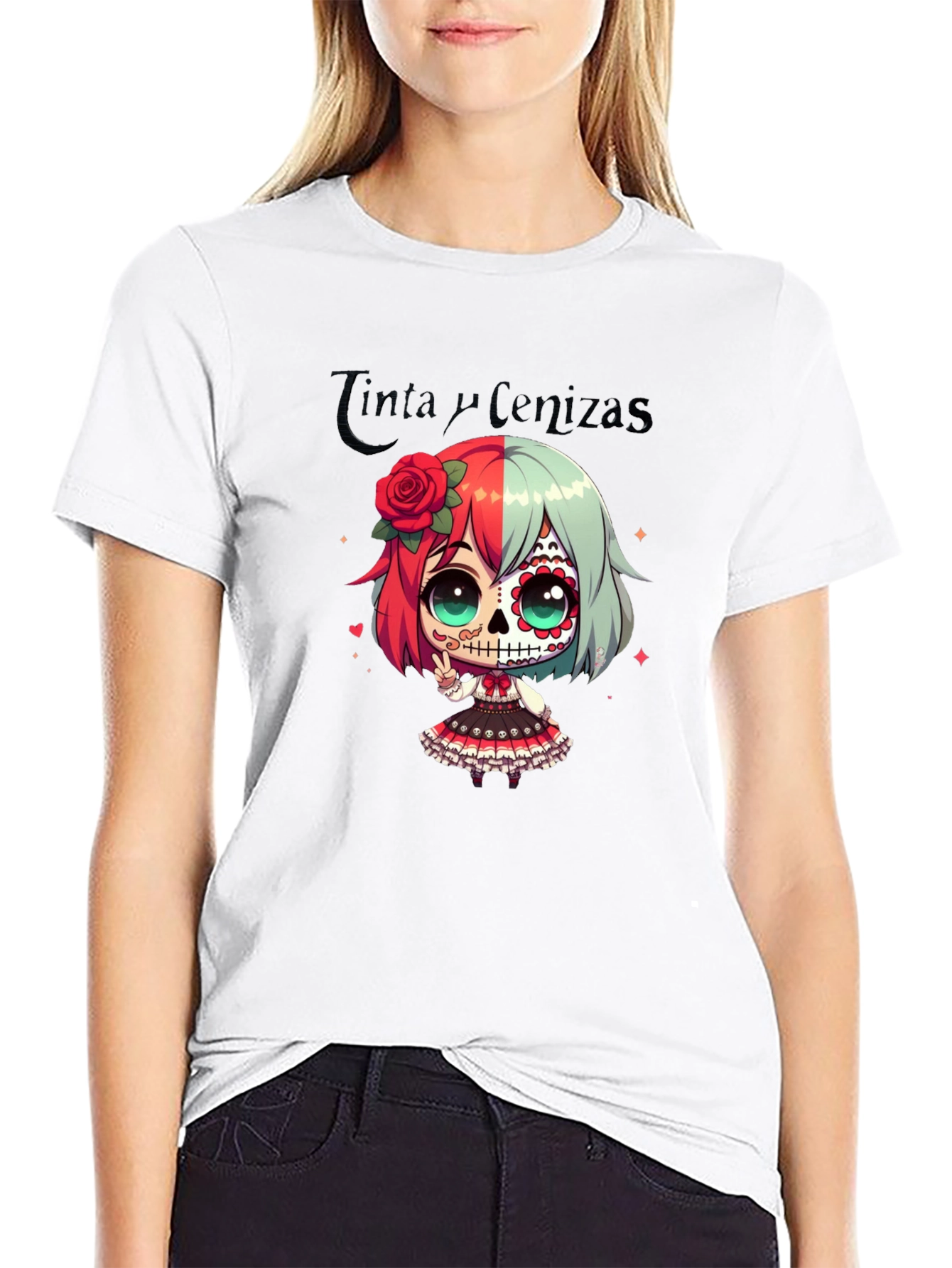 Sugar Skull Girl Anime T-Shirt