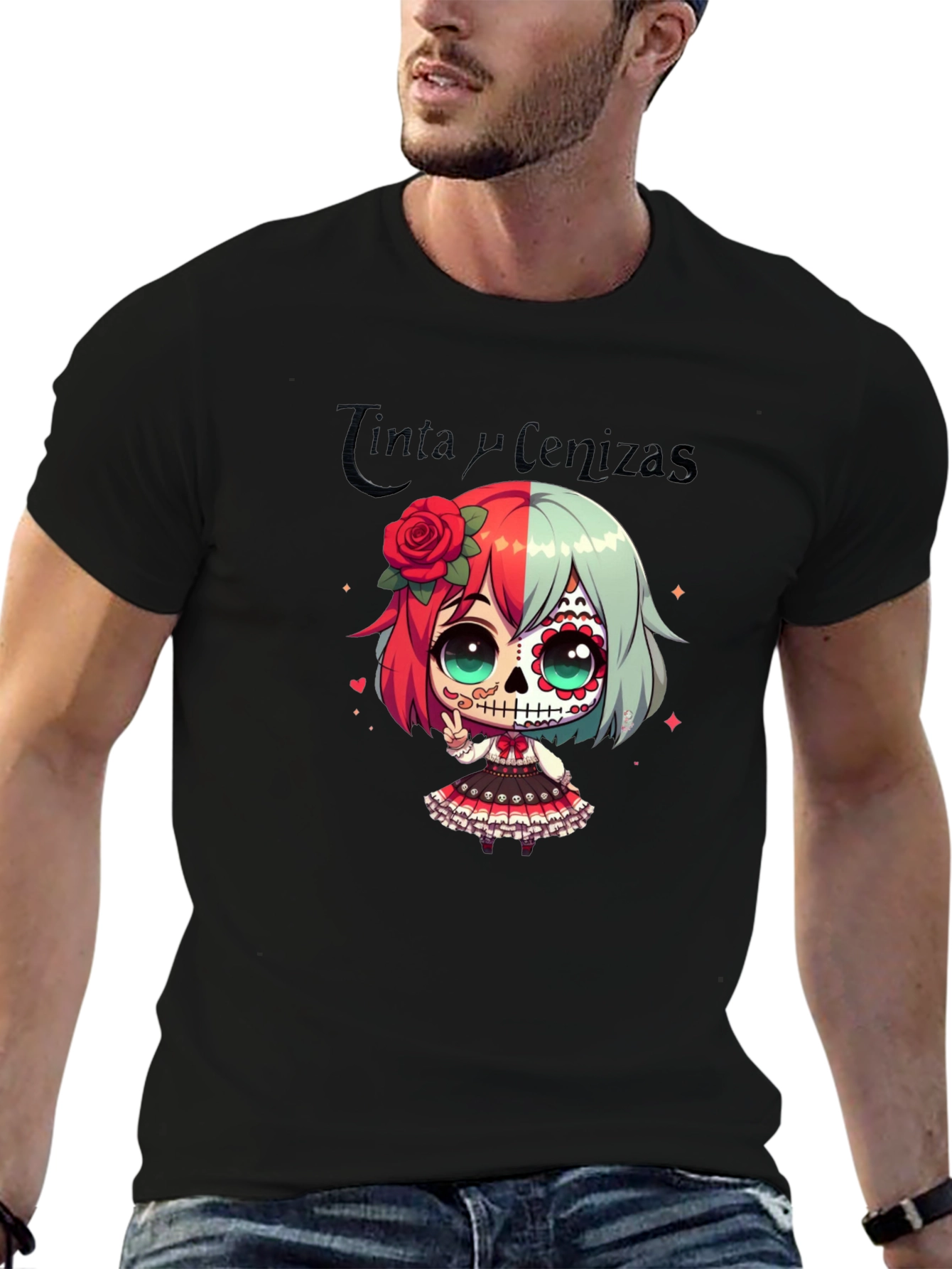 Sugar Skull Girl Anime T-Shirt