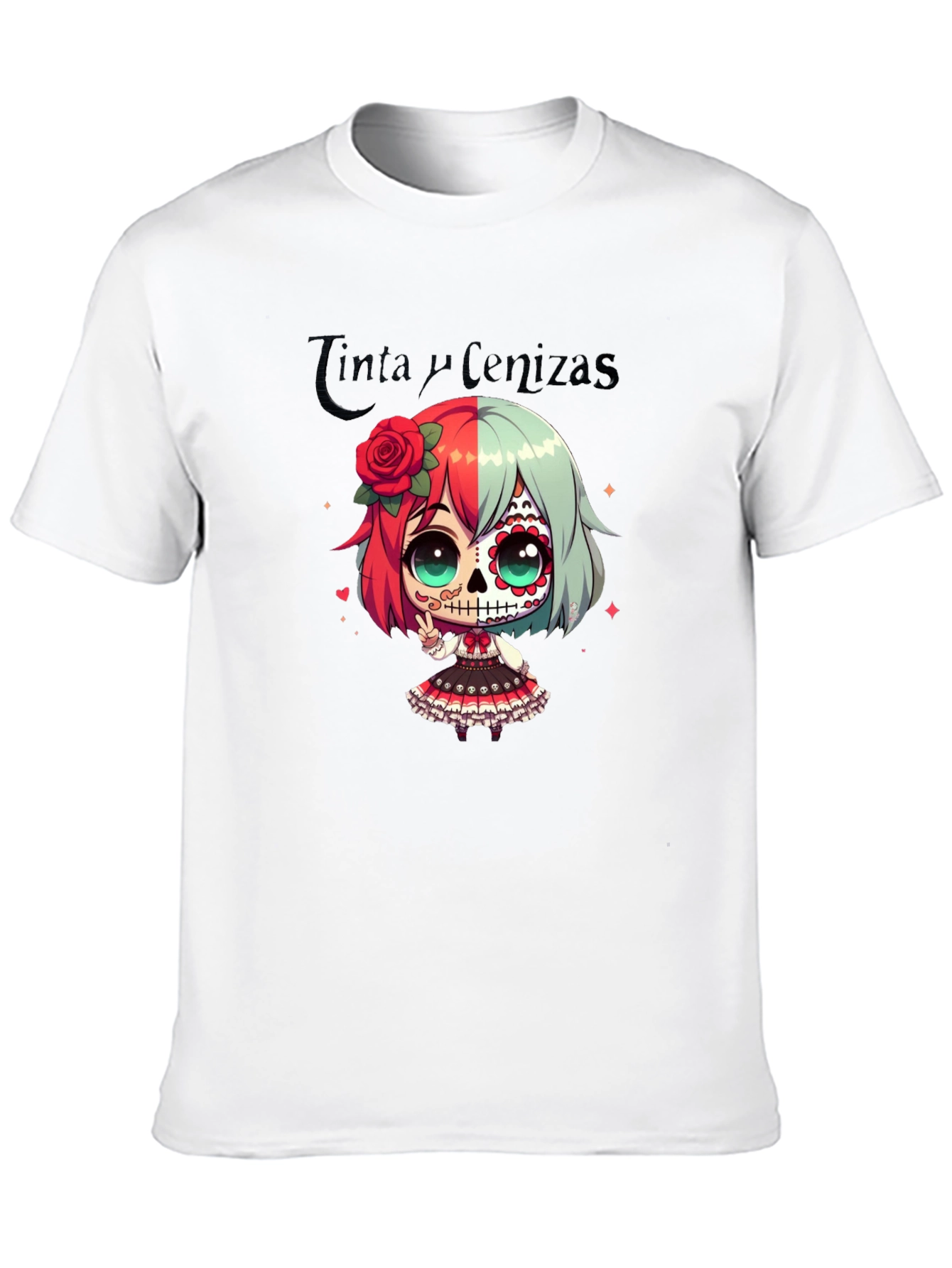 Sugar Skull Girl Anime T-Shirt