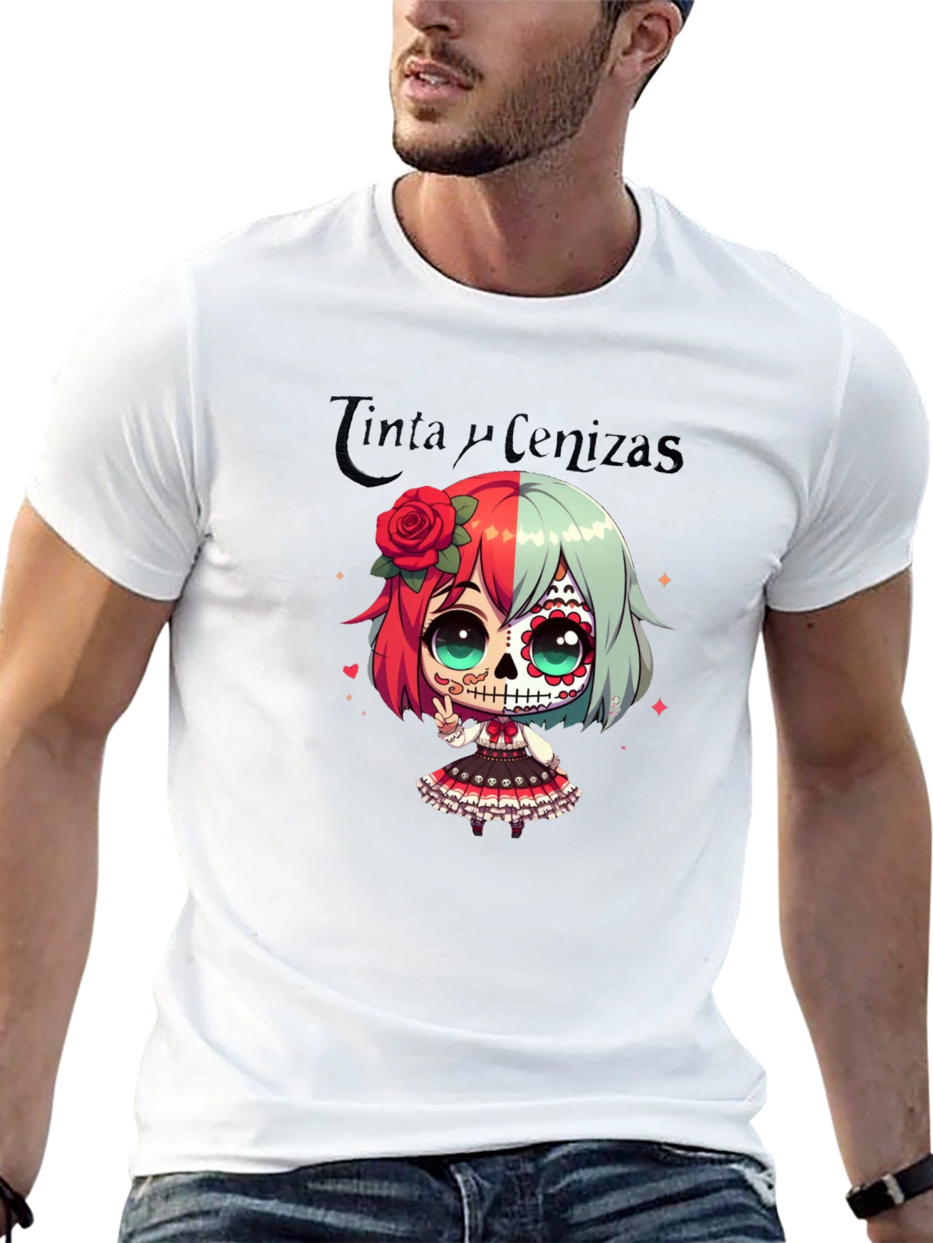 Sugar Skull Girl Anime T-Shirt