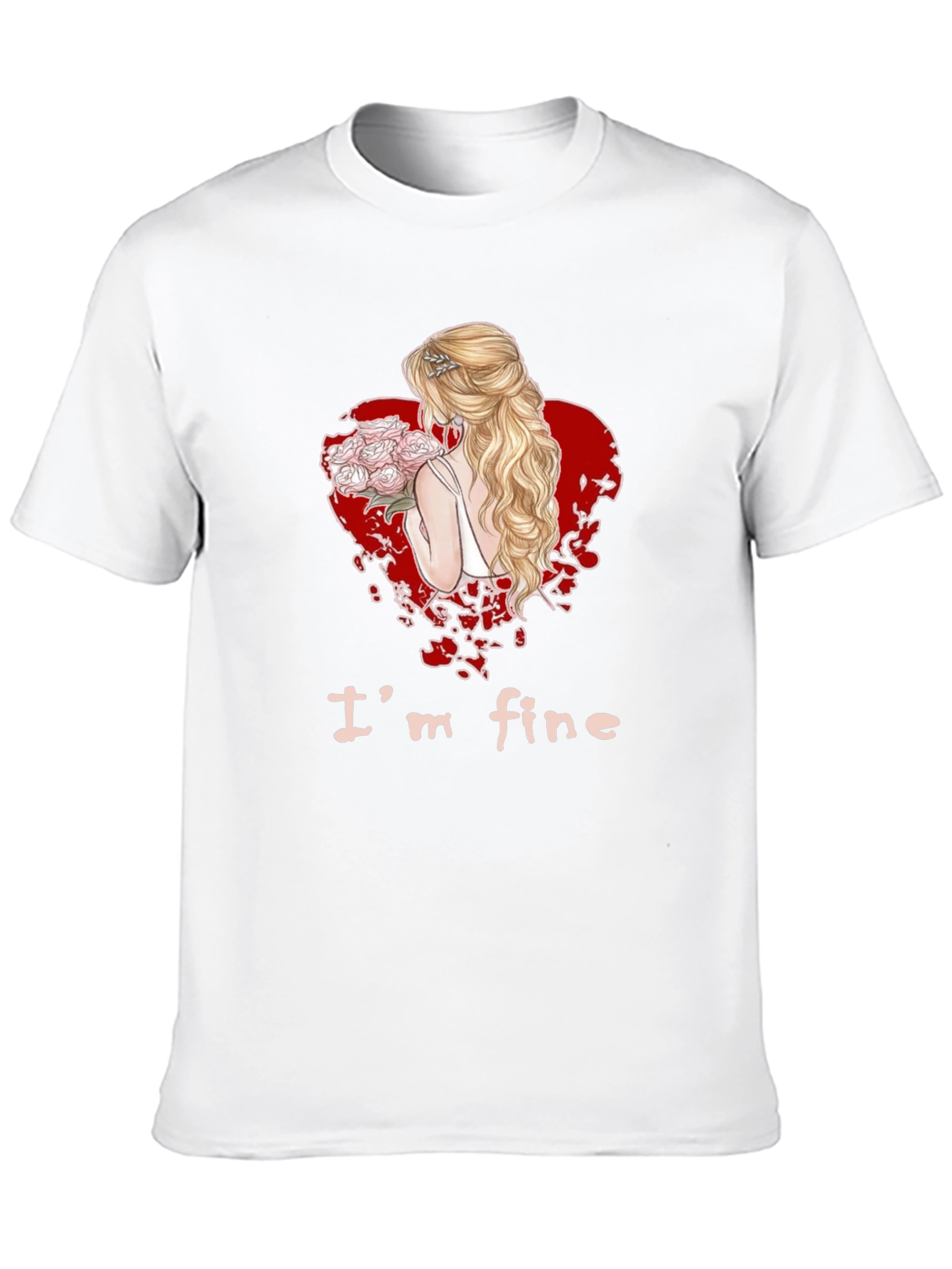 Im Fine Bride Heart Graphic Tee - Black