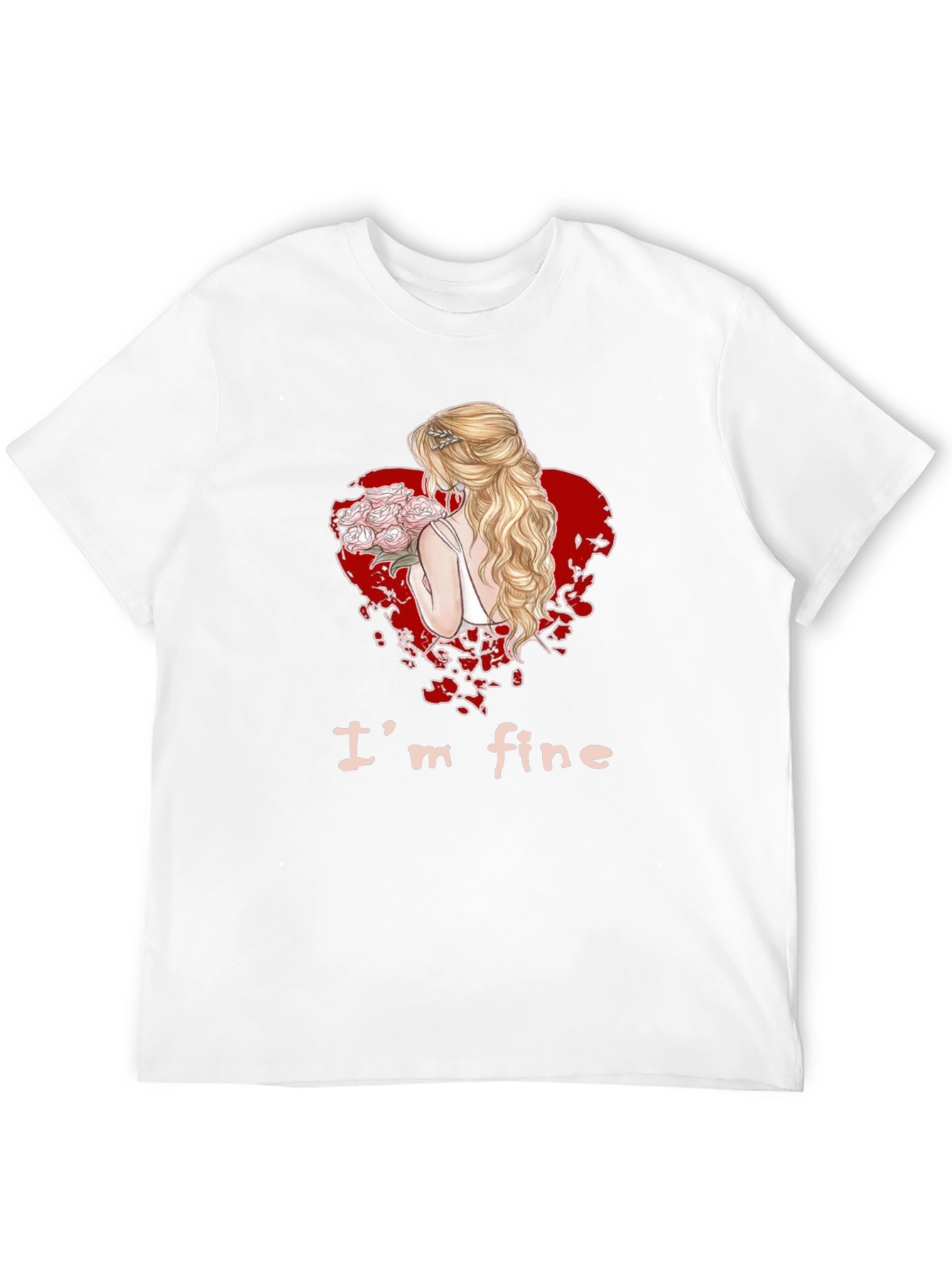 Im Fine Bride Heart Graphic Tee - Black