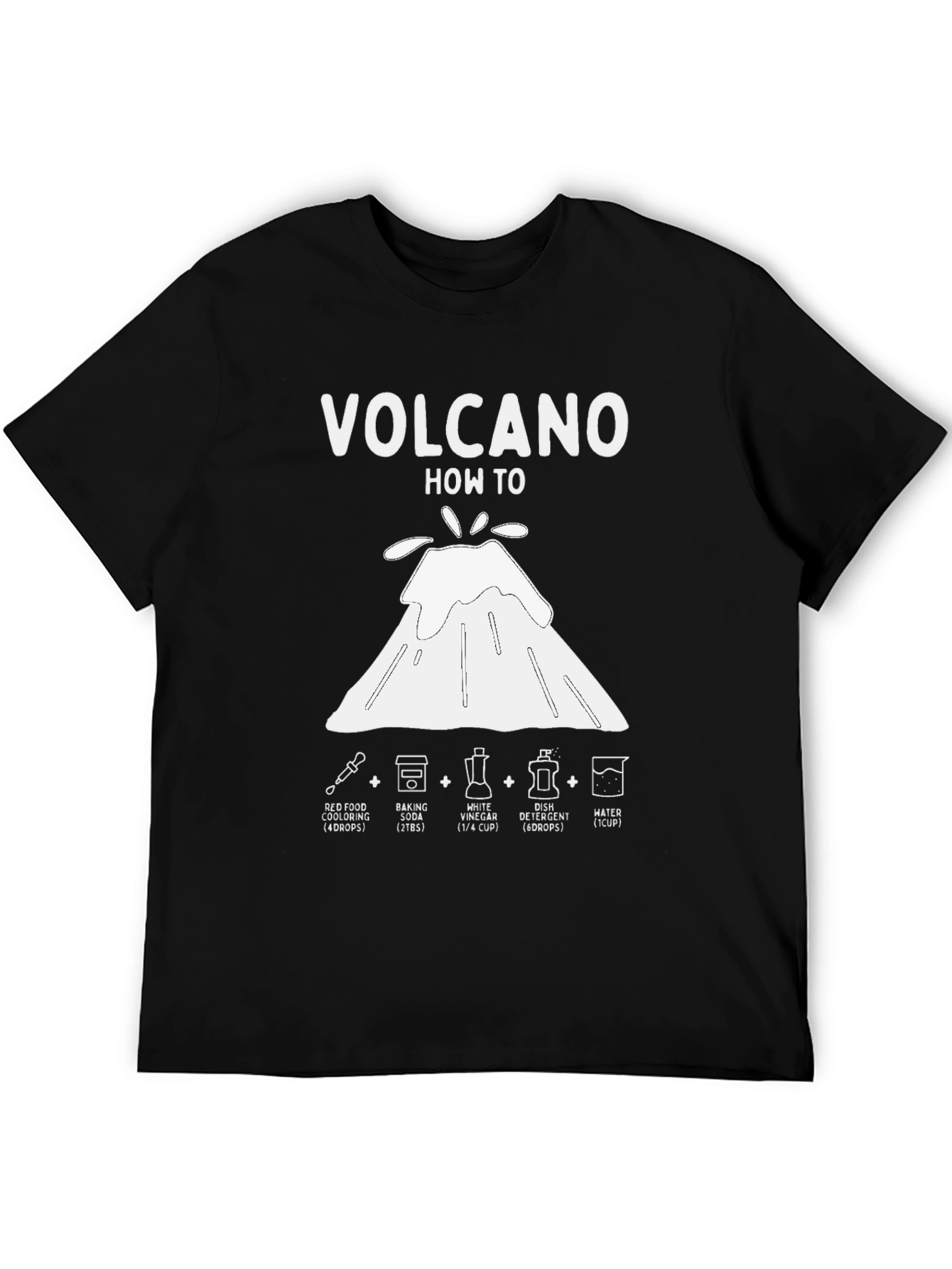 Volcano How-To T-Shirt Science Experiment Tee