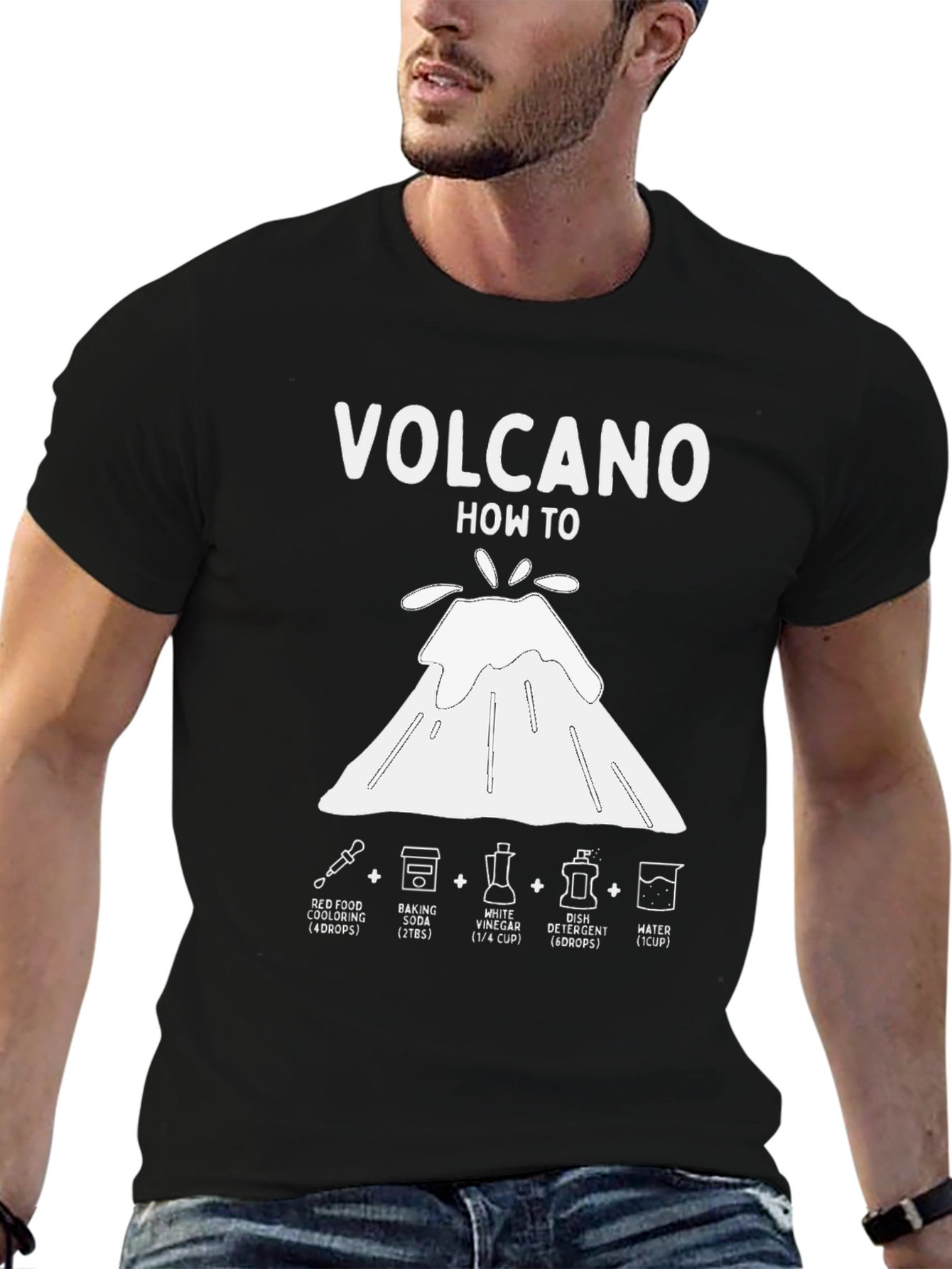 Volcano How-To T-Shirt Science Experiment Tee