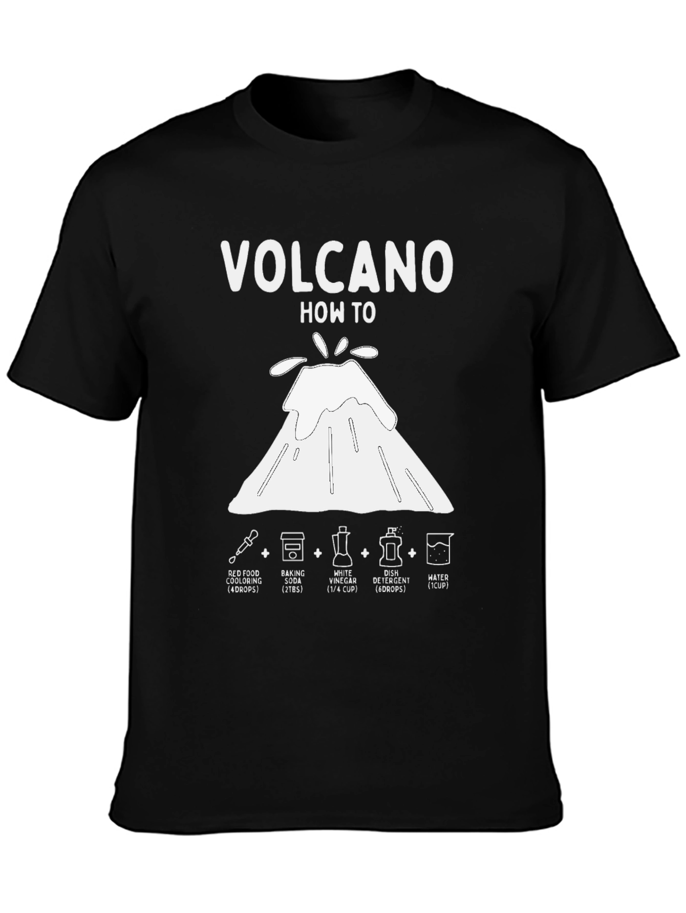 Volcano How-To T-Shirt Science Experiment Tee