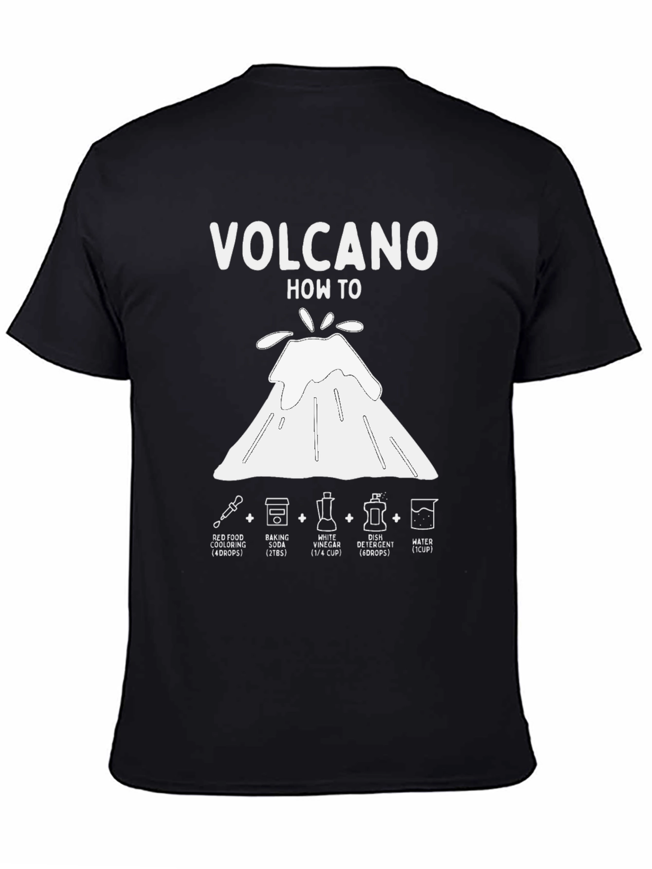 Volcano How-To T-Shirt Science Experiment Tee