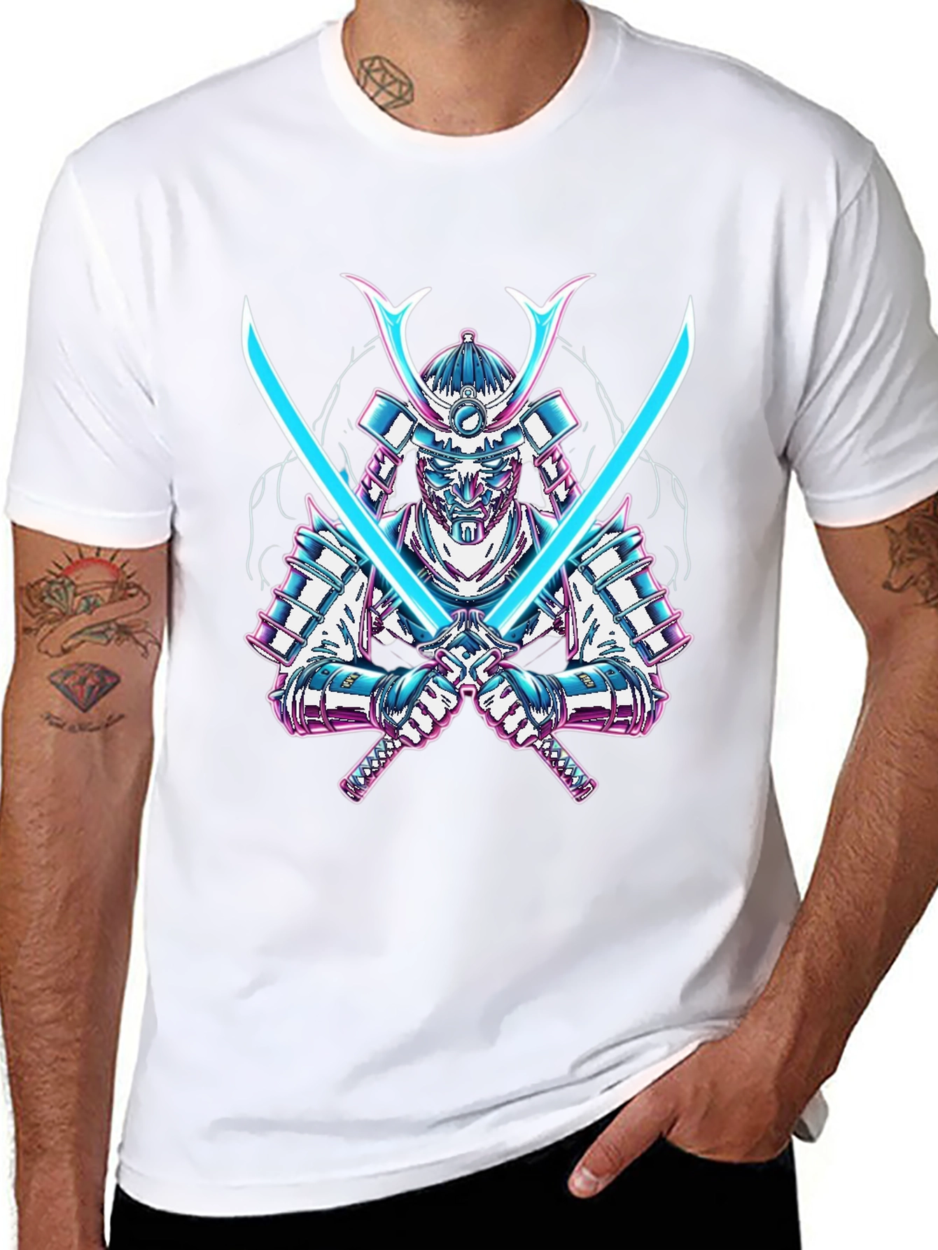 Samurai Warrior Graphic Tee - Black T-Shirt