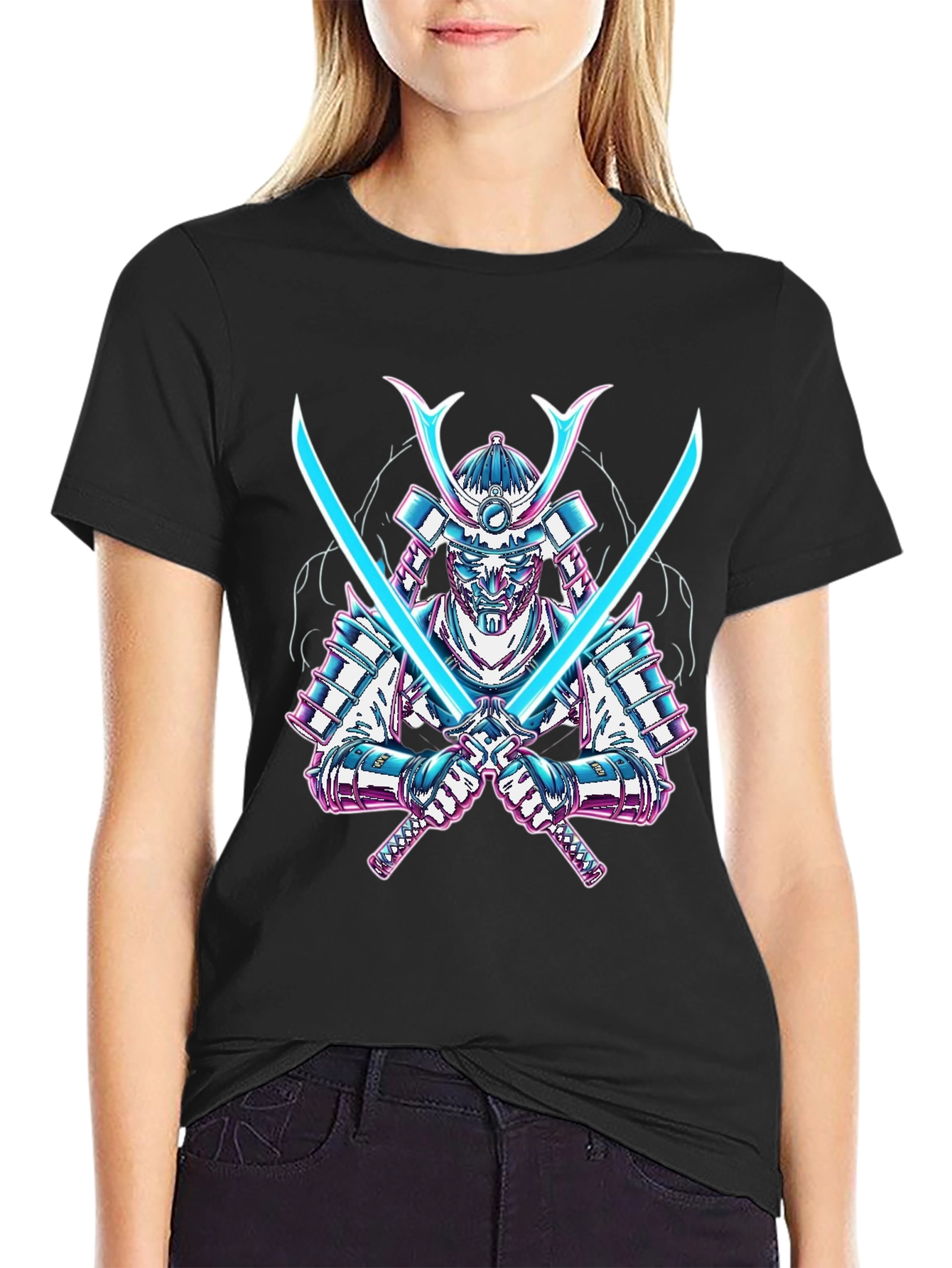 Samurai Warrior Graphic Tee - Black T-Shirt