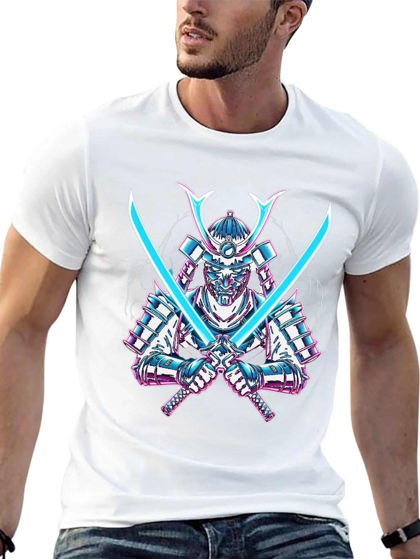 Samurai Warrior Graphic Tee - Black T-Shirt