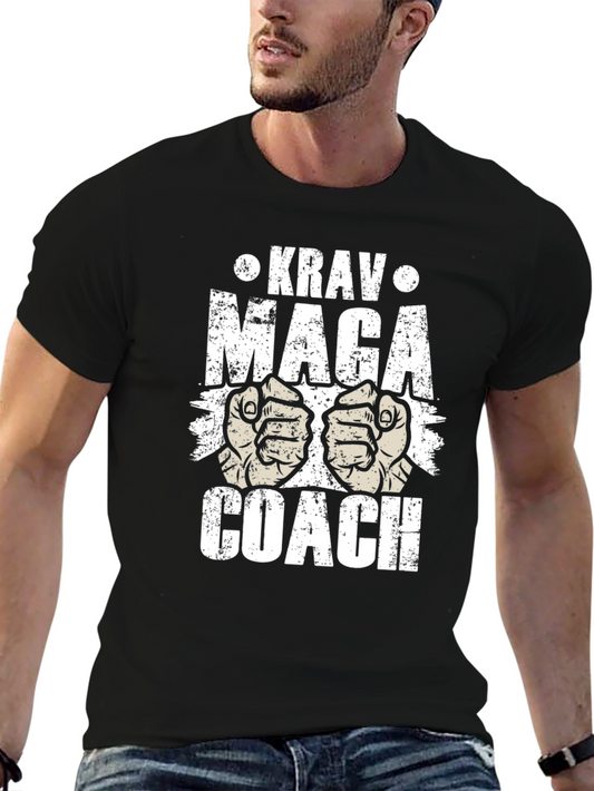 Krav Maga Coach Graphic Tee - Martial Arts Training Shirt