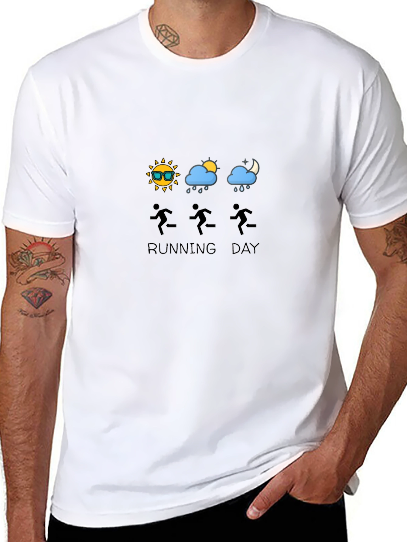 Running Day T-Shirt: Weather Graphic Tee