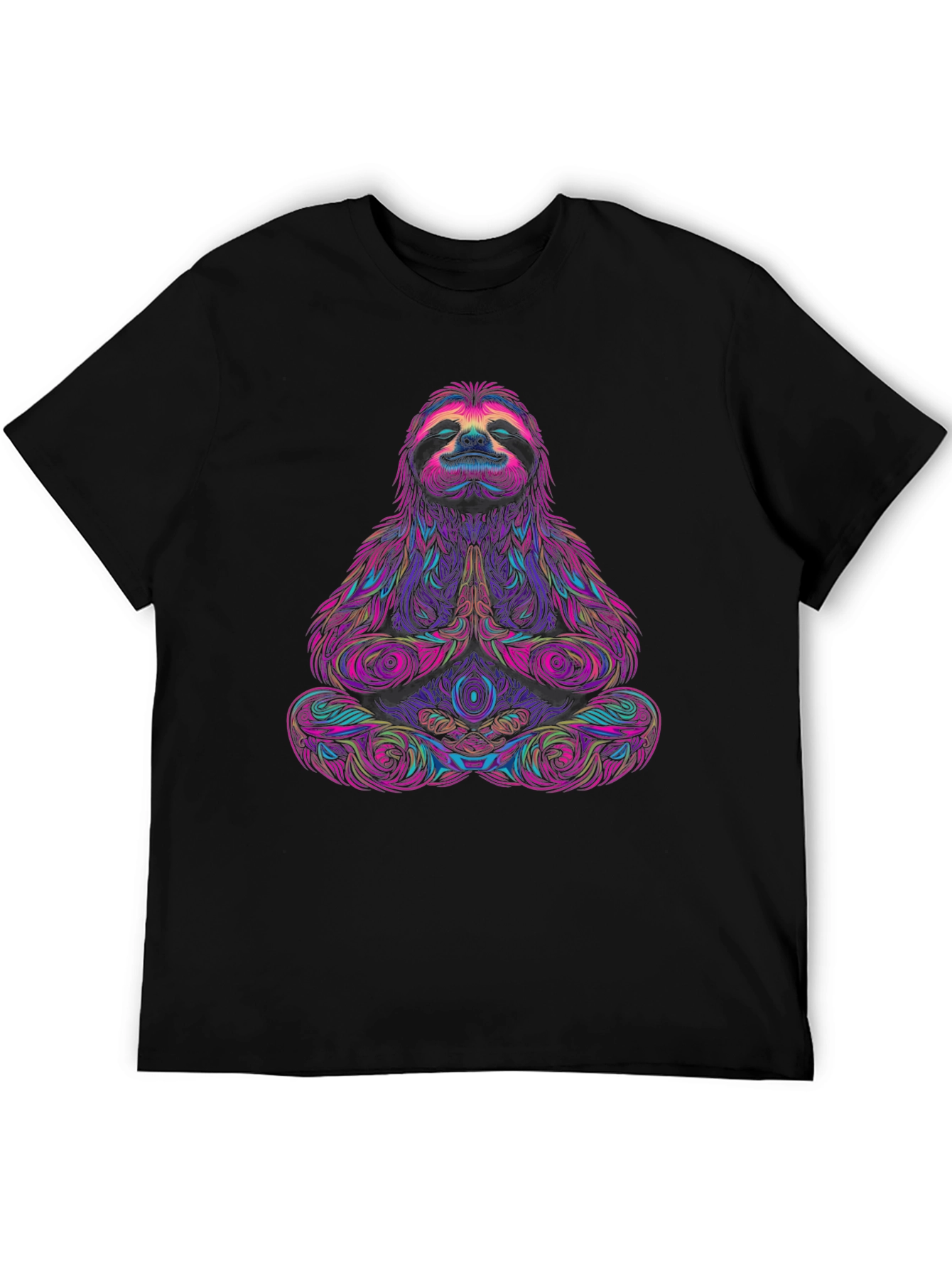 Meditating Sloth Graphic Tee - Zen Vibes