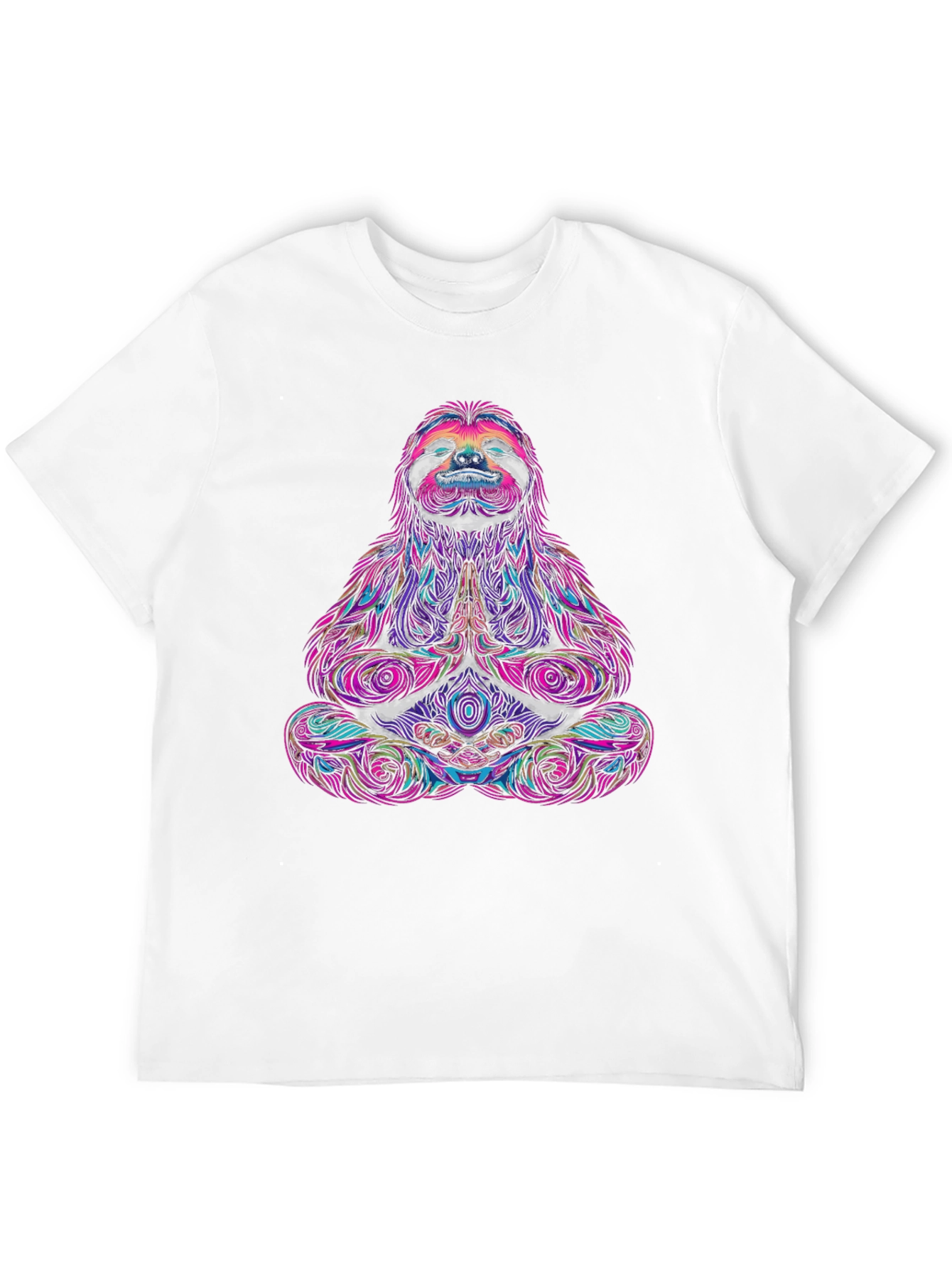 Meditating Sloth Graphic Tee - Zen Vibes