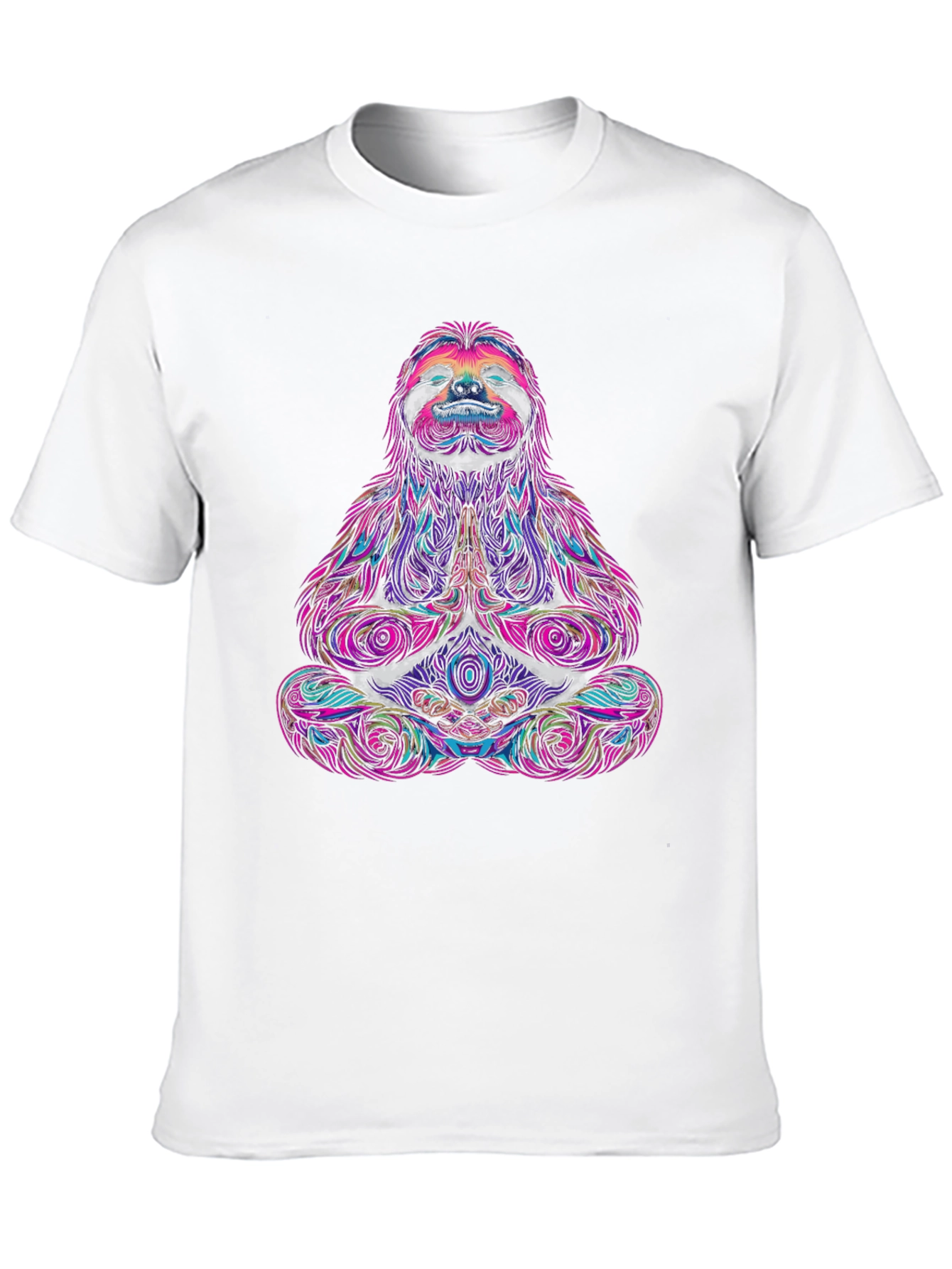 Meditating Sloth Graphic Tee - Zen Vibes