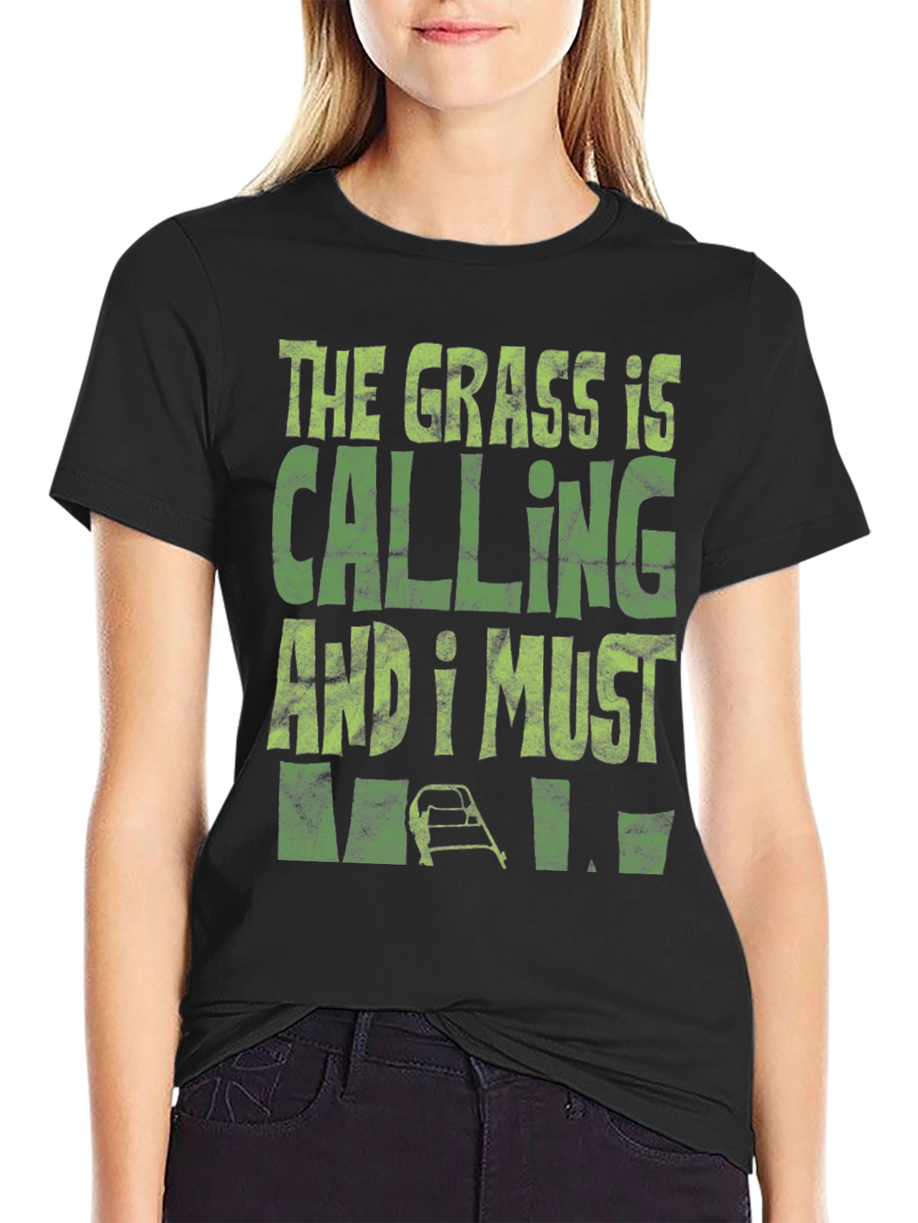 The Grass Is Calling Funny Lawn Mowing T-Shirt