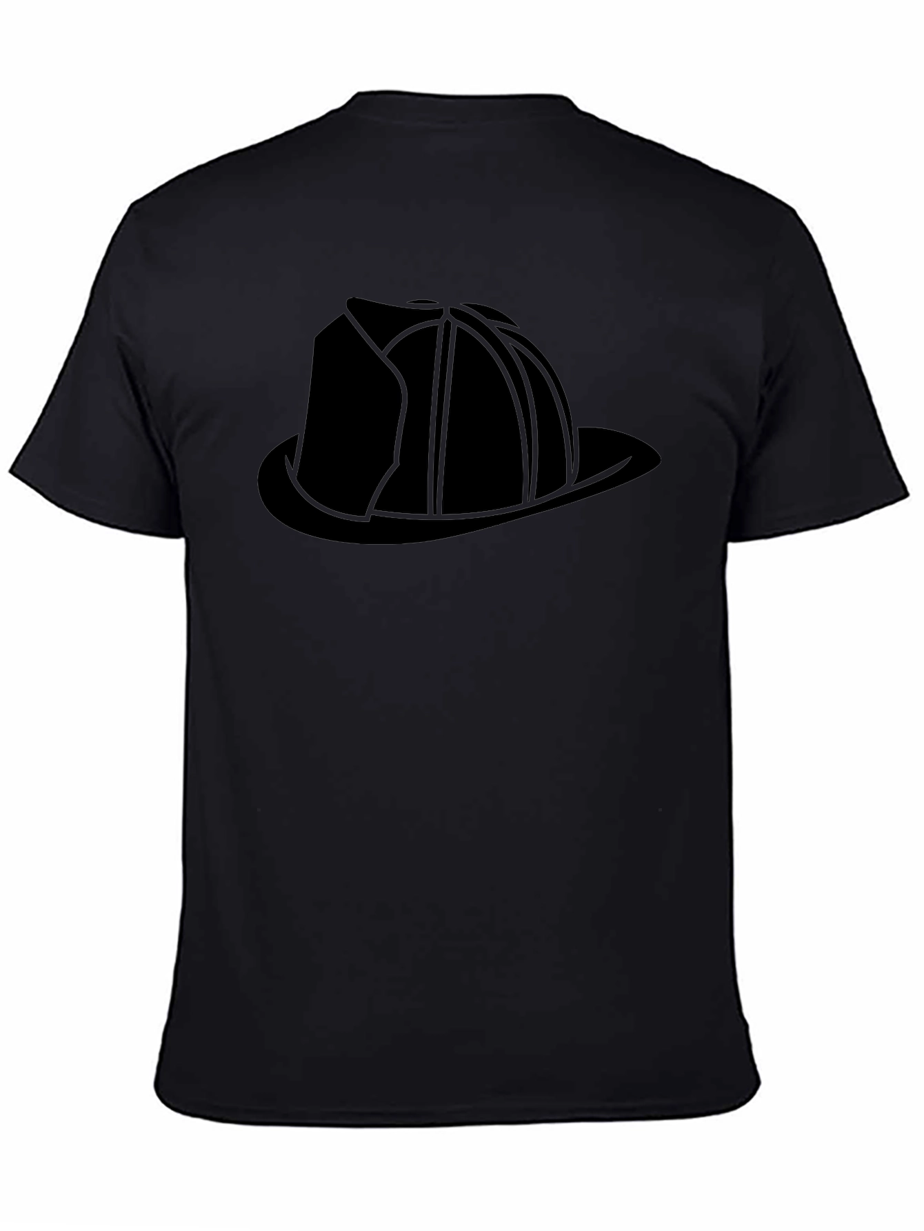 Firefighter Helmet Graphic Tee - Black
