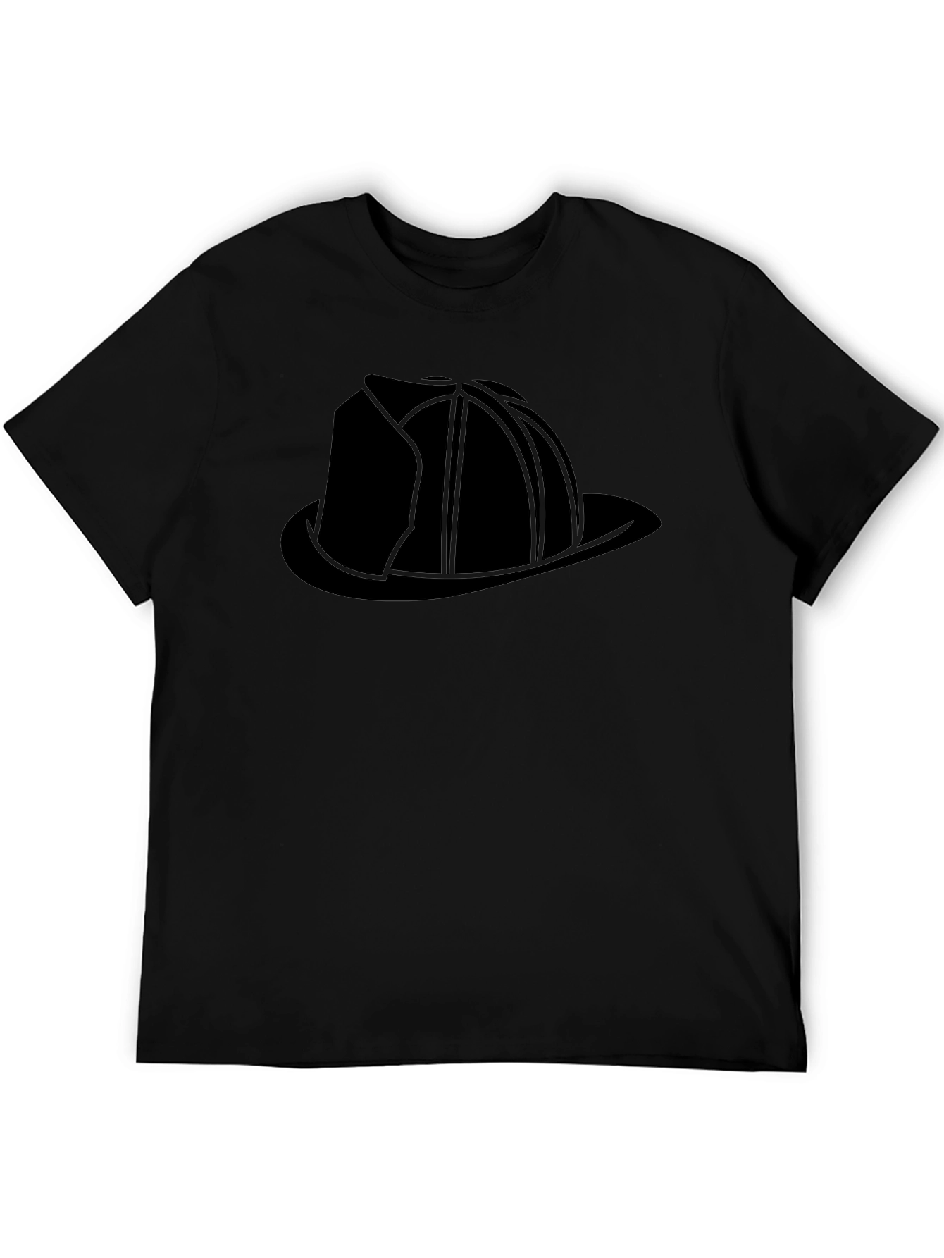 Firefighter Helmet Graphic Tee - Black