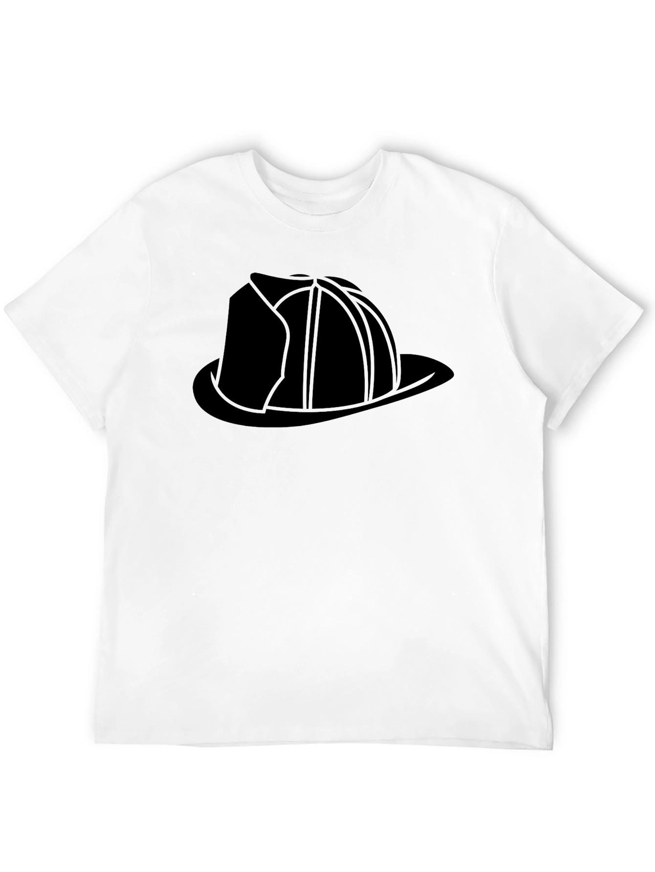 Firefighter Helmet Graphic Tee - Black