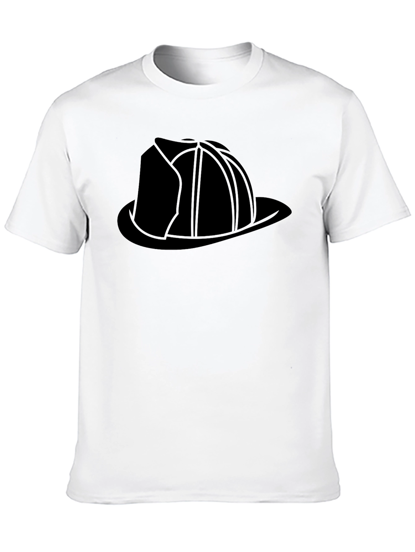 Firefighter Helmet Graphic Tee - Black