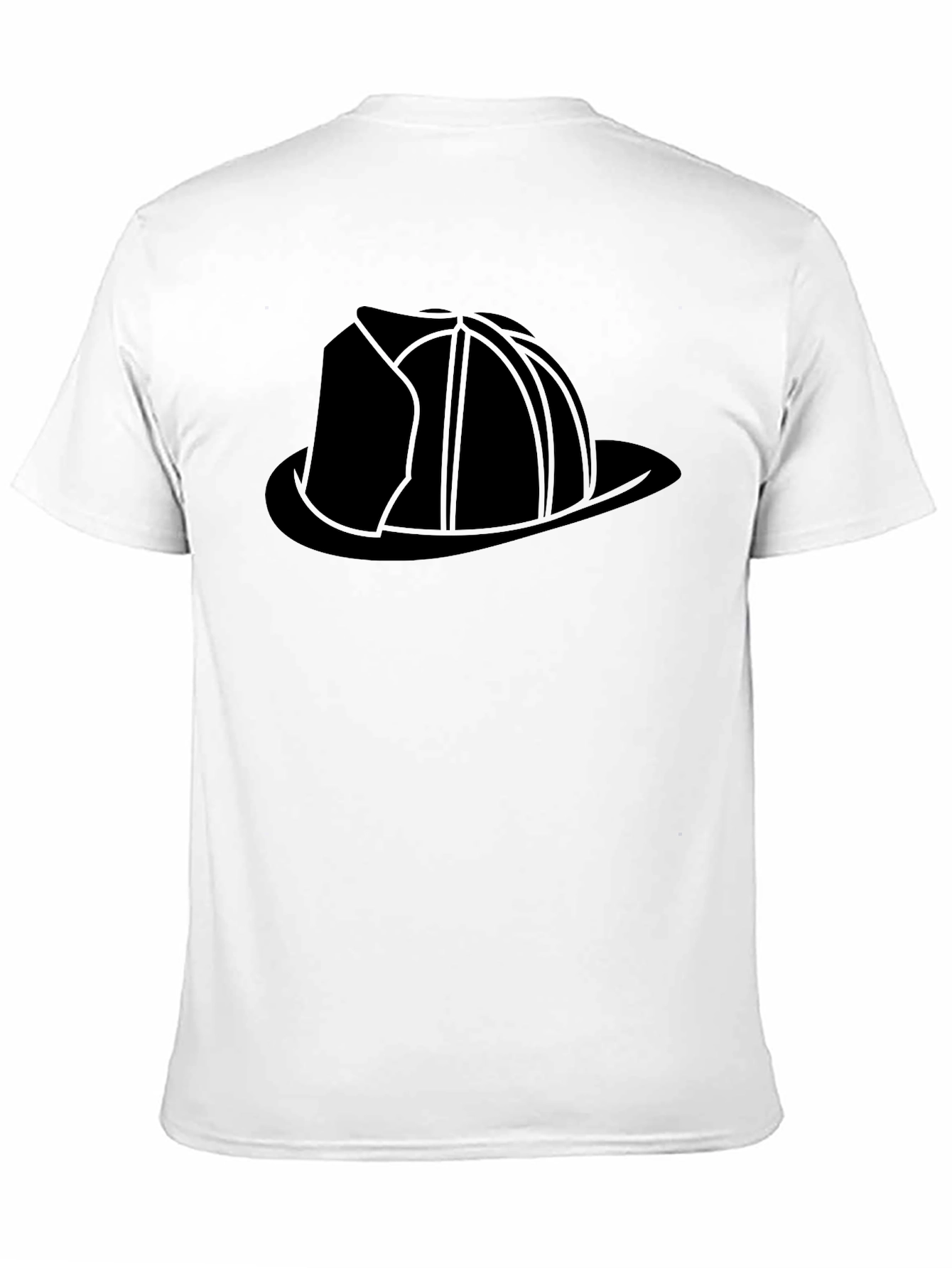Firefighter Helmet Graphic Tee - Black
