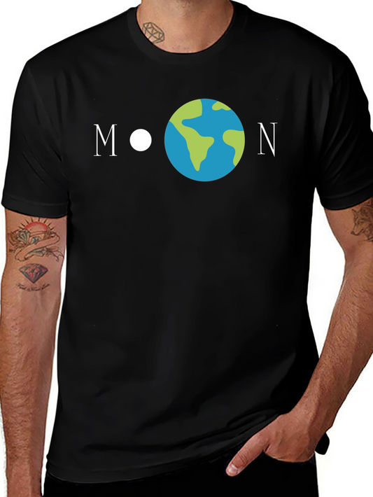 Earth Moon Graphic T-Shirt - Planet Lover Tee