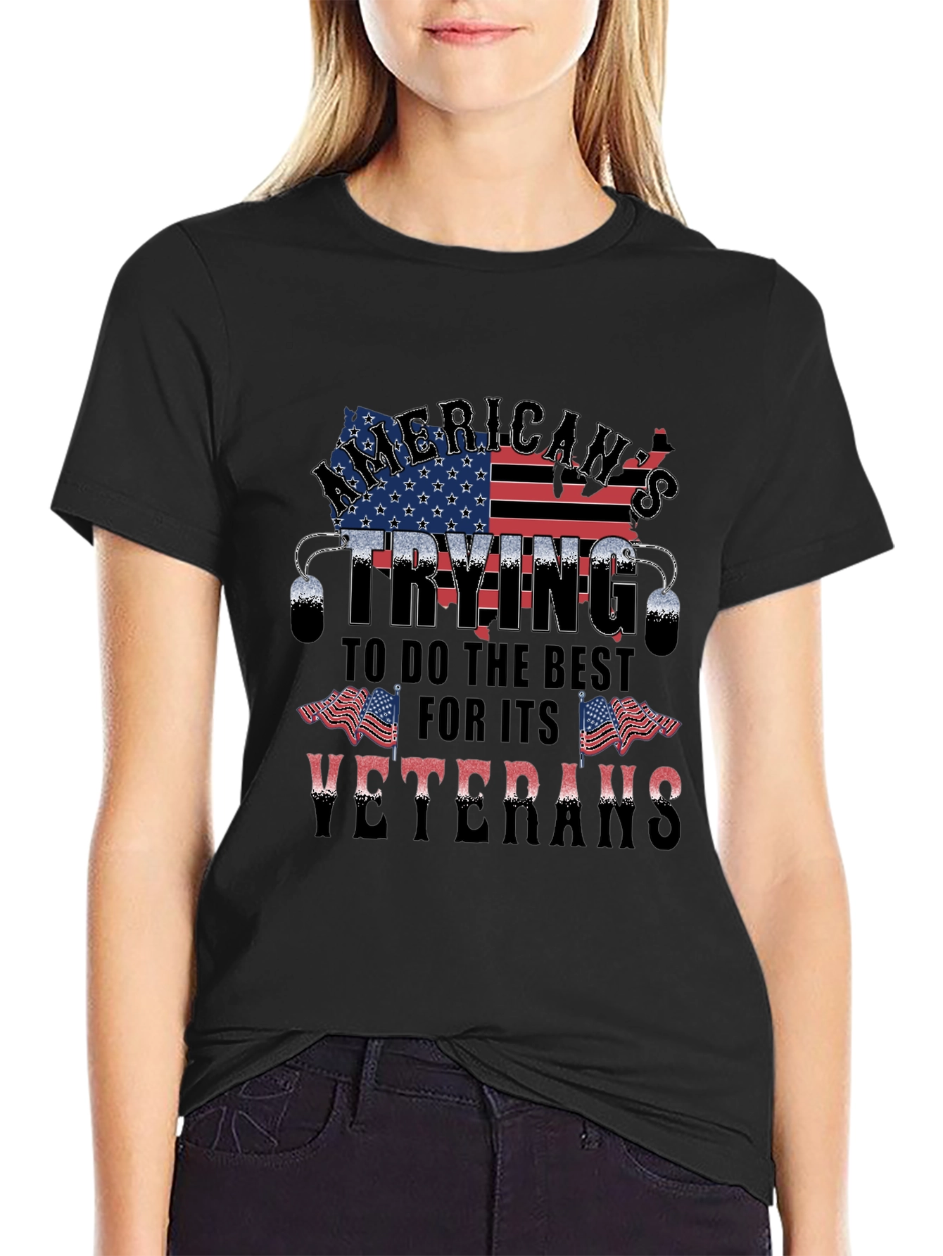 American Veteran Patriotic Graphic Tee