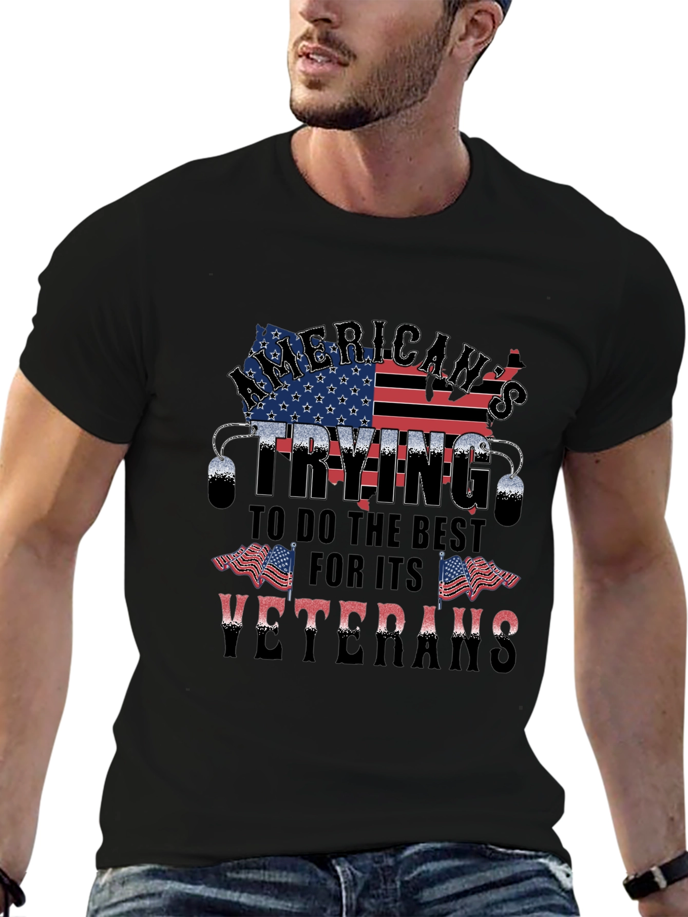 American Veteran Patriotic Graphic Tee