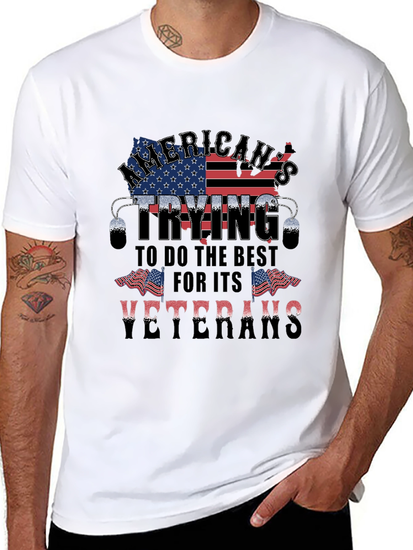 American Veteran Patriotic Graphic Tee