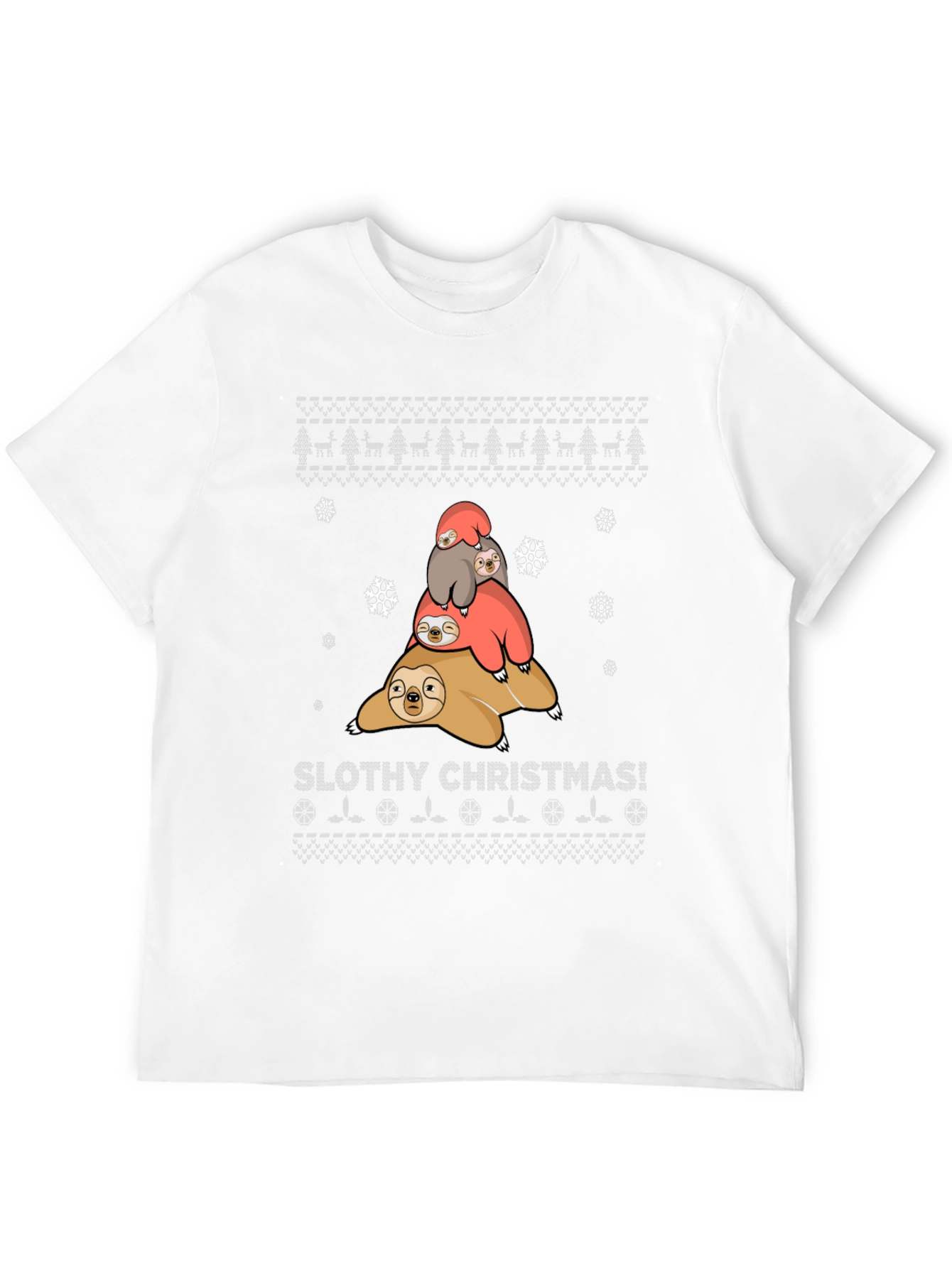Slothy Christmas T-Shirt - Holiday Fun